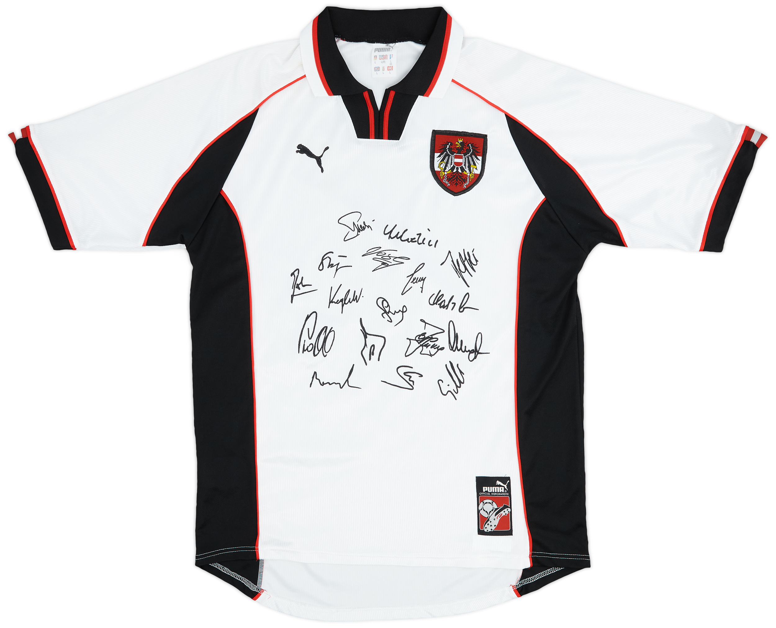 1998 Austria 'Signed' Home Shirt - 8/10 - (L)