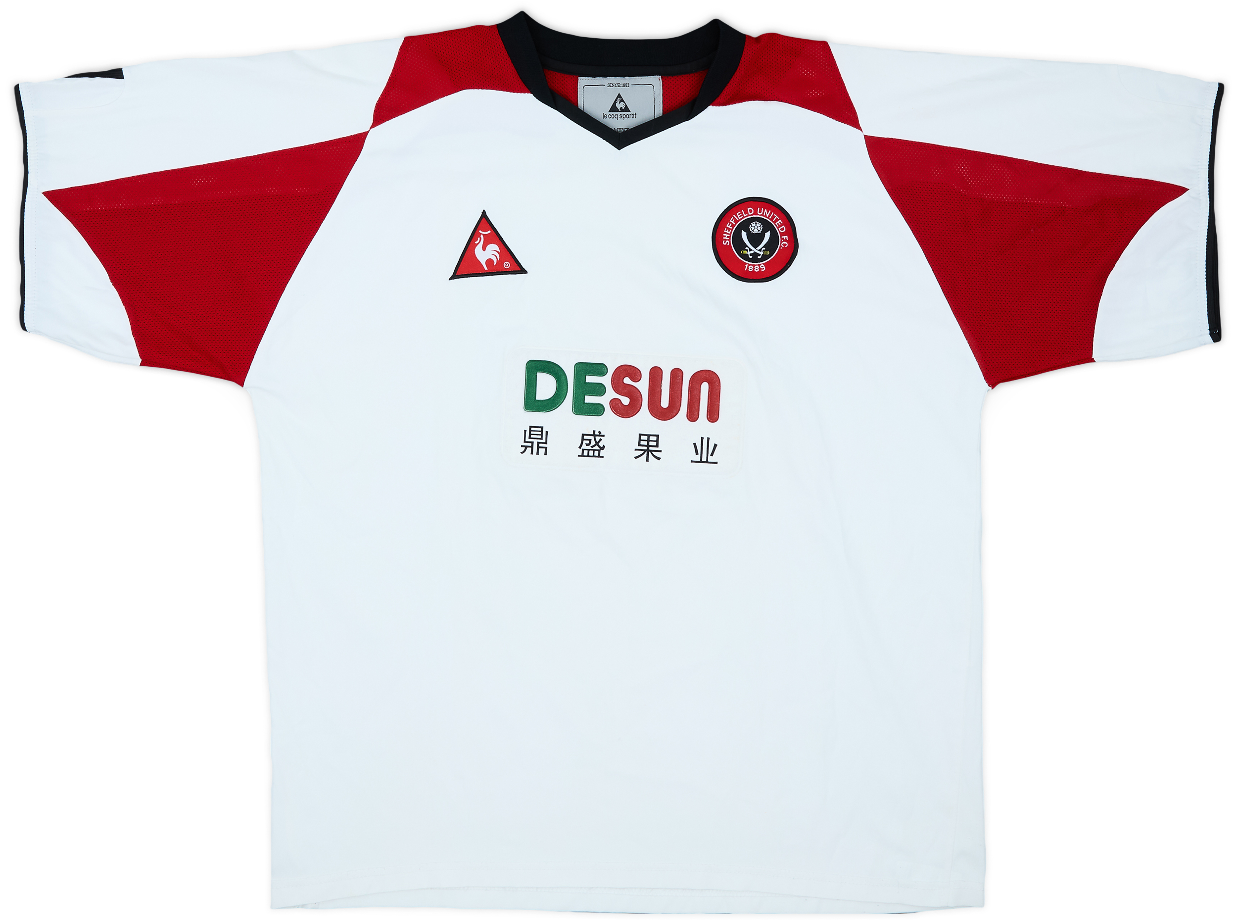 Maillot Vintage Sheffield United Away 2002-2004 - Taille 38/40 - Le Coq Sportif - Excellent état