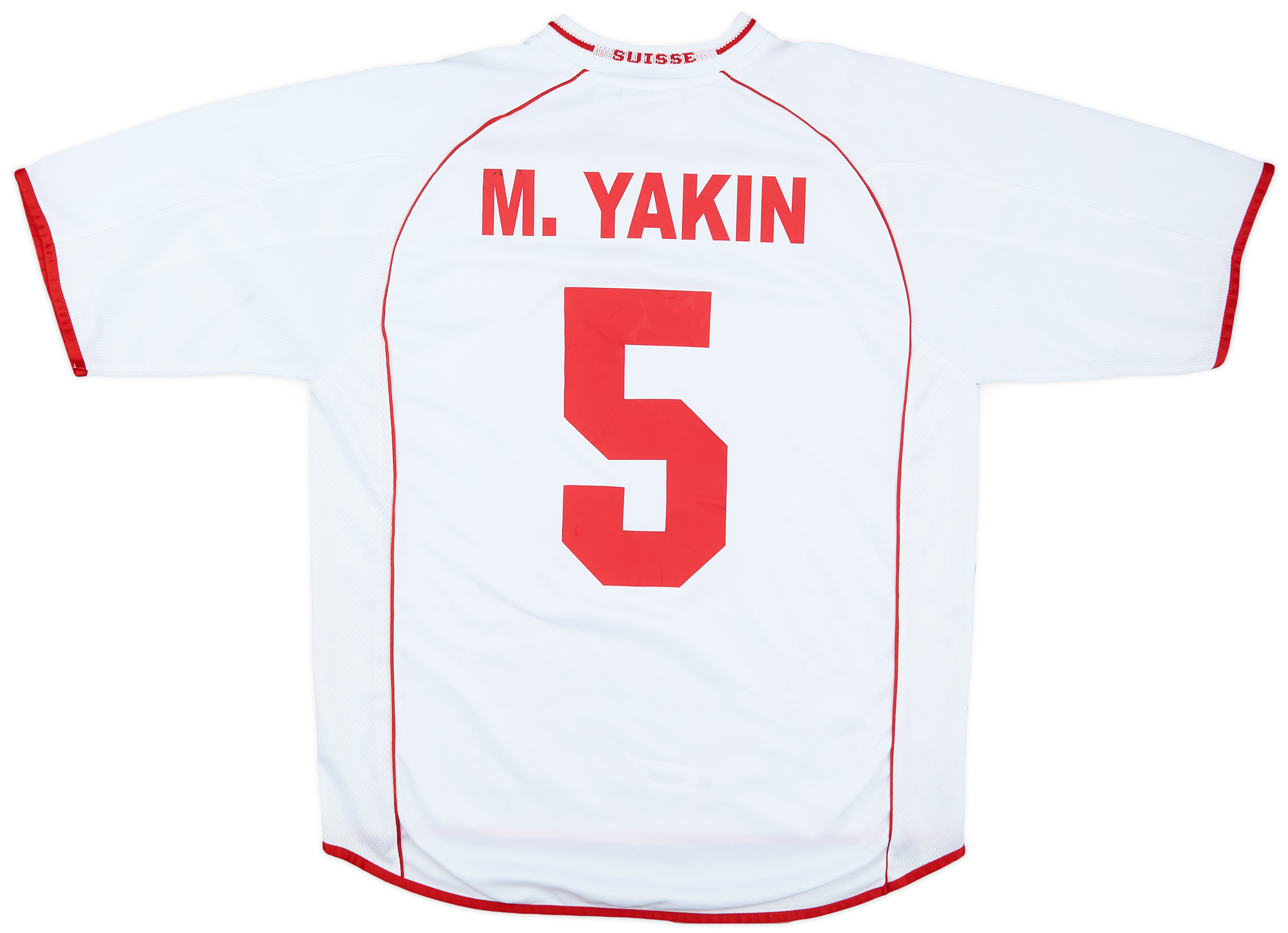 2000-01 Switzerland Away Shirt M.Yakin #5 - 9/10 - (XL)