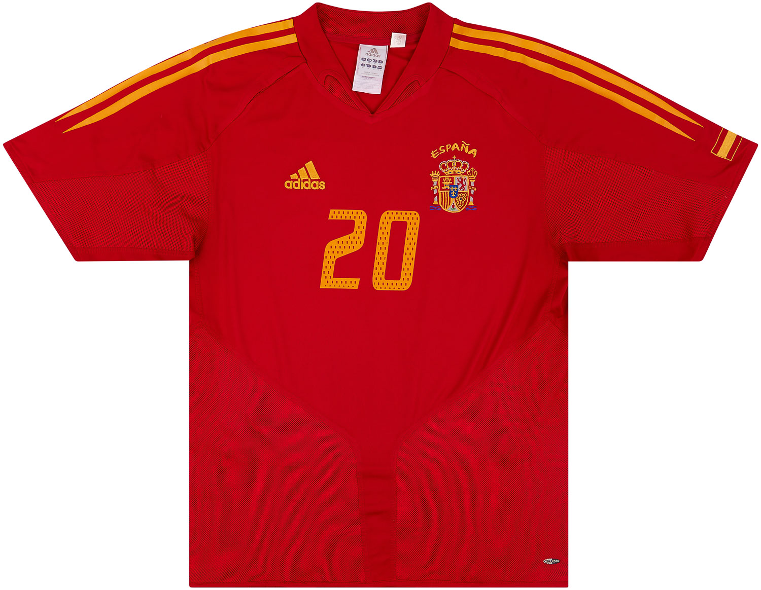 ウェア Spain away Euro 2004 Player Issue Shirts Spain España #20 Xavi Euro 2004 away shirt Adidas jersey