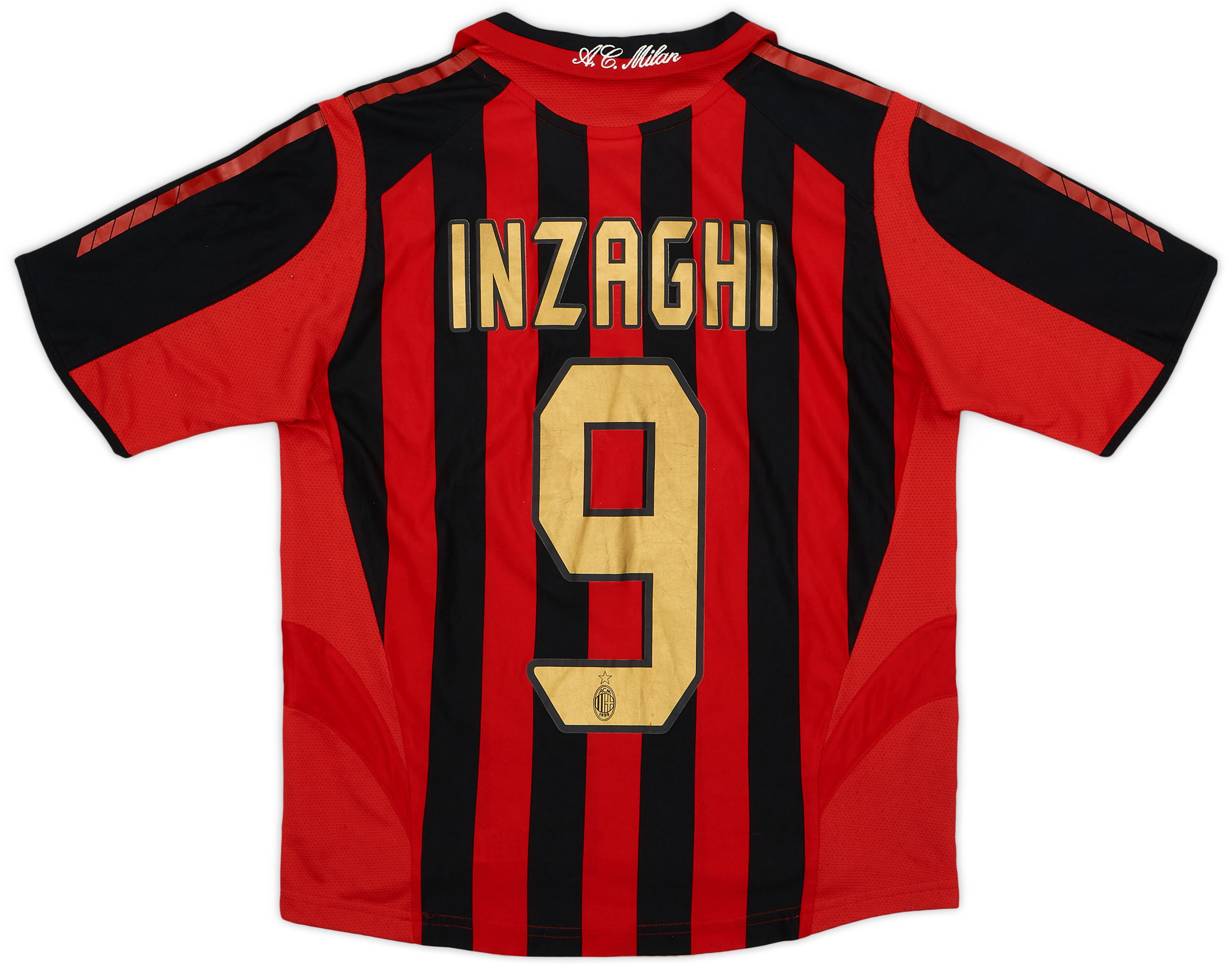 2005-06 AC Milan Home Shirt Inzaghi #9 - 7/10 - (M.Boys) 2005-06 AC Milan Home Shirt Inzaghi #9 - 7/10 - (M.Boys)