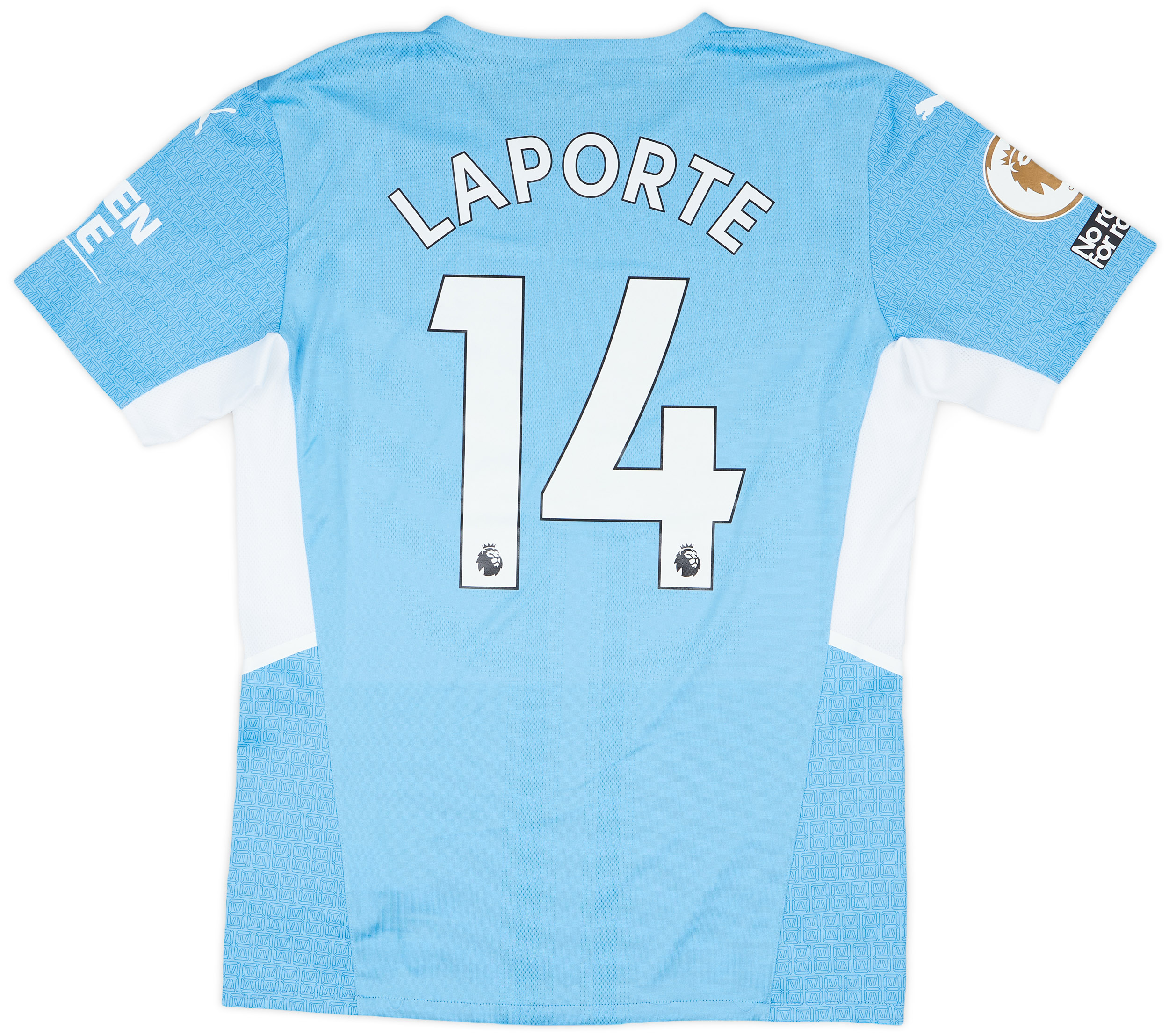 2021-22 Manchester City Match Issue Home Shirt Laporte #14