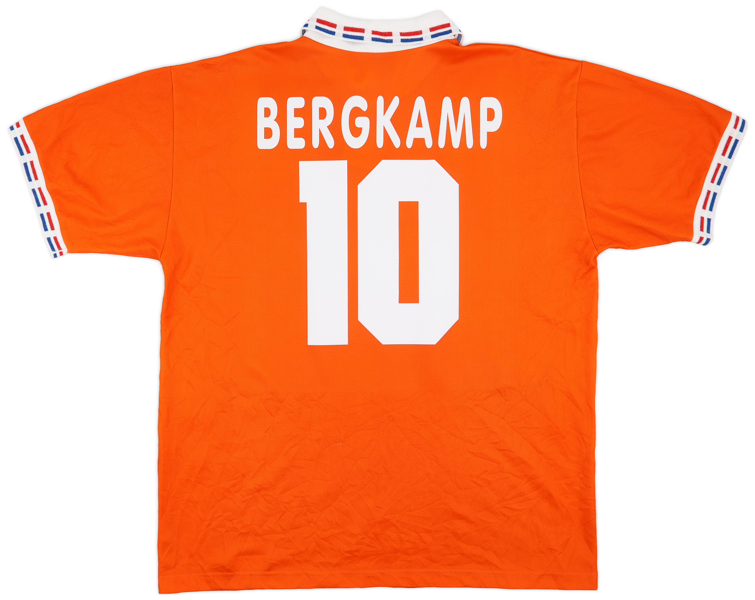 Maillot Porté Match Pays-Bas Bergkamp EURO 1996 Qualifs Lotto - Collector Football Vintage