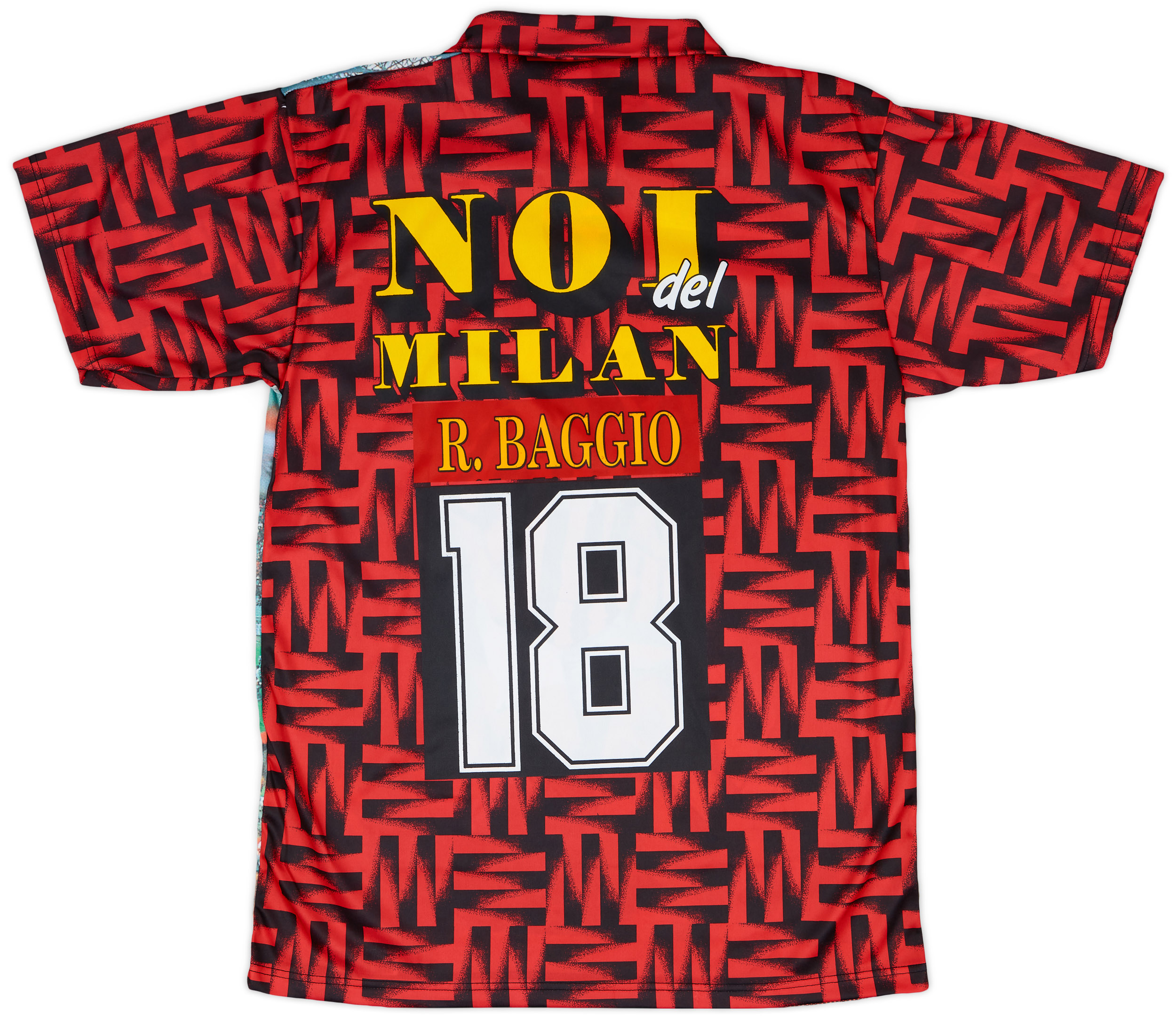 ウェア AC MILAN #18 BAGGIO New Roberto Baggio 18 AC Milan 1996 1997 Home Football Shirt