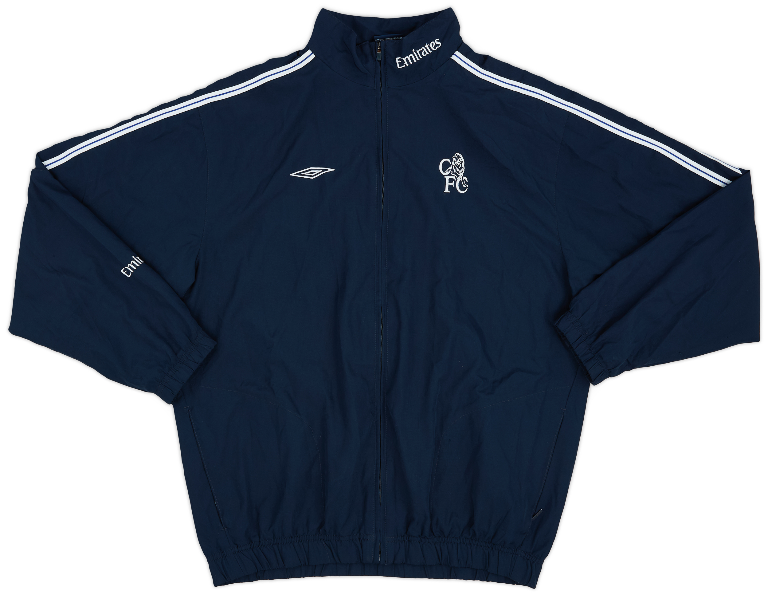 Y2K UMBRO Manchester City Soccer Zip-Up Jacket Sz. XL