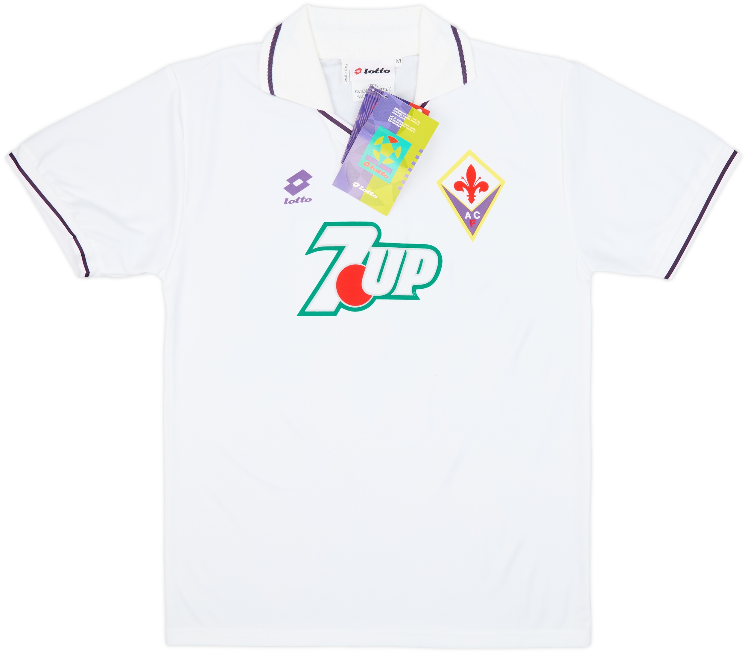 1995-96 FIORENTINA MAILLOT Home Match porté #3 Serena XL