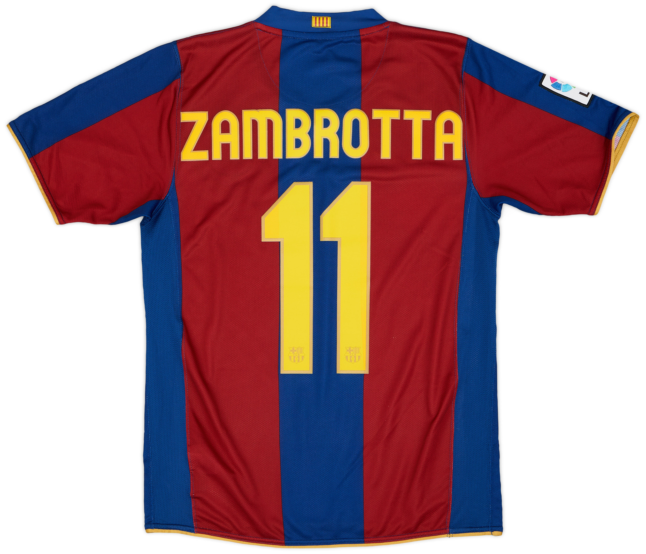 200708 Barcelona Home Shirt Zambrotta 11 9/10 (S)