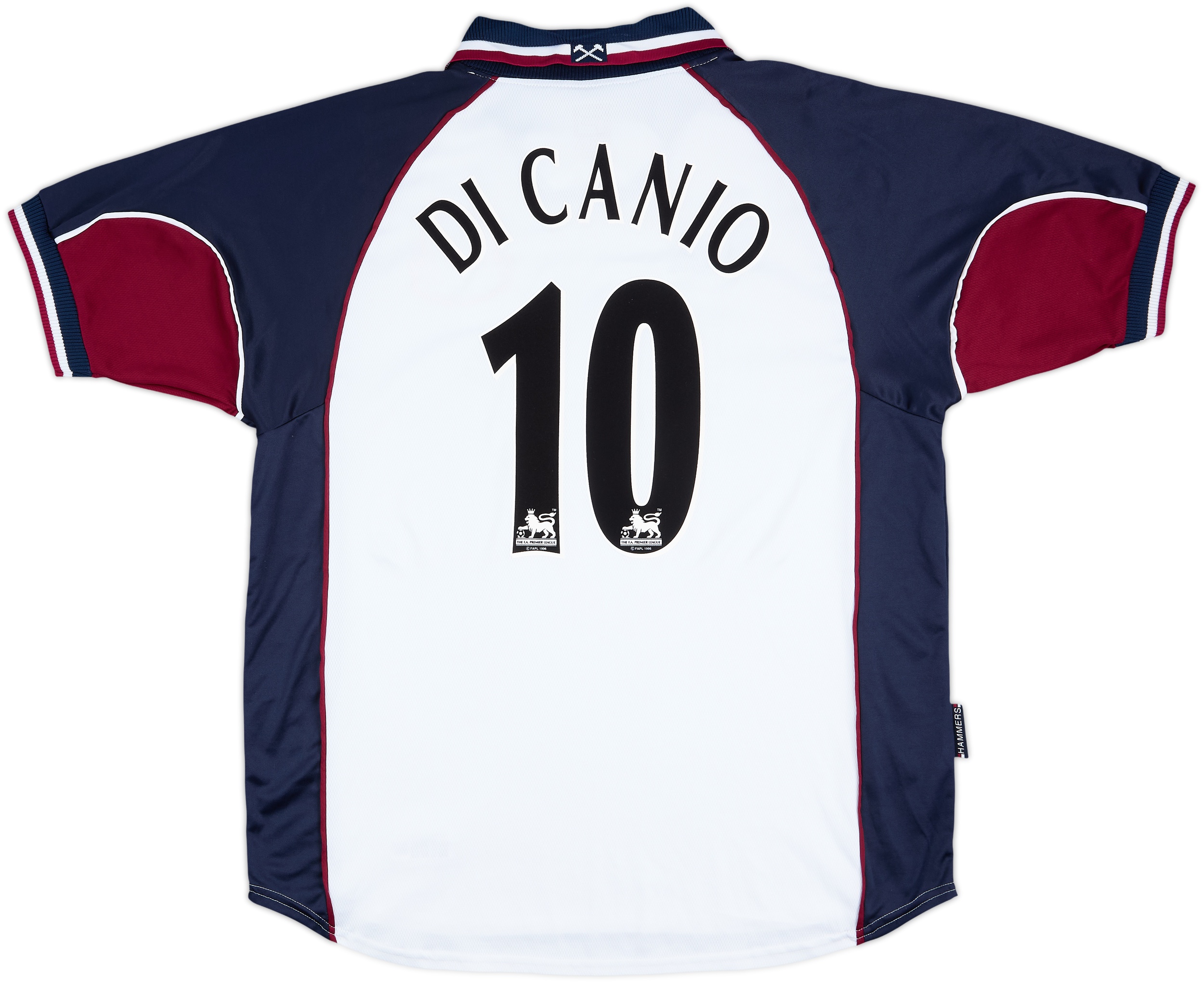 1999-01 West Ham Away Shirt Di Canio #10 - 8/10 - (XXL)