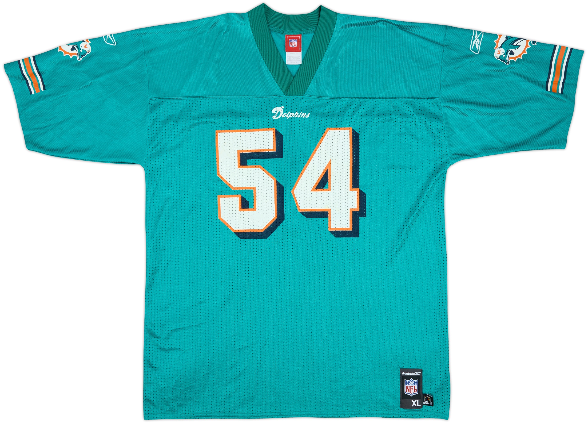 2005-06 Miami Dolphins Thomas #54 Reebok Replica Home Jersey - 8