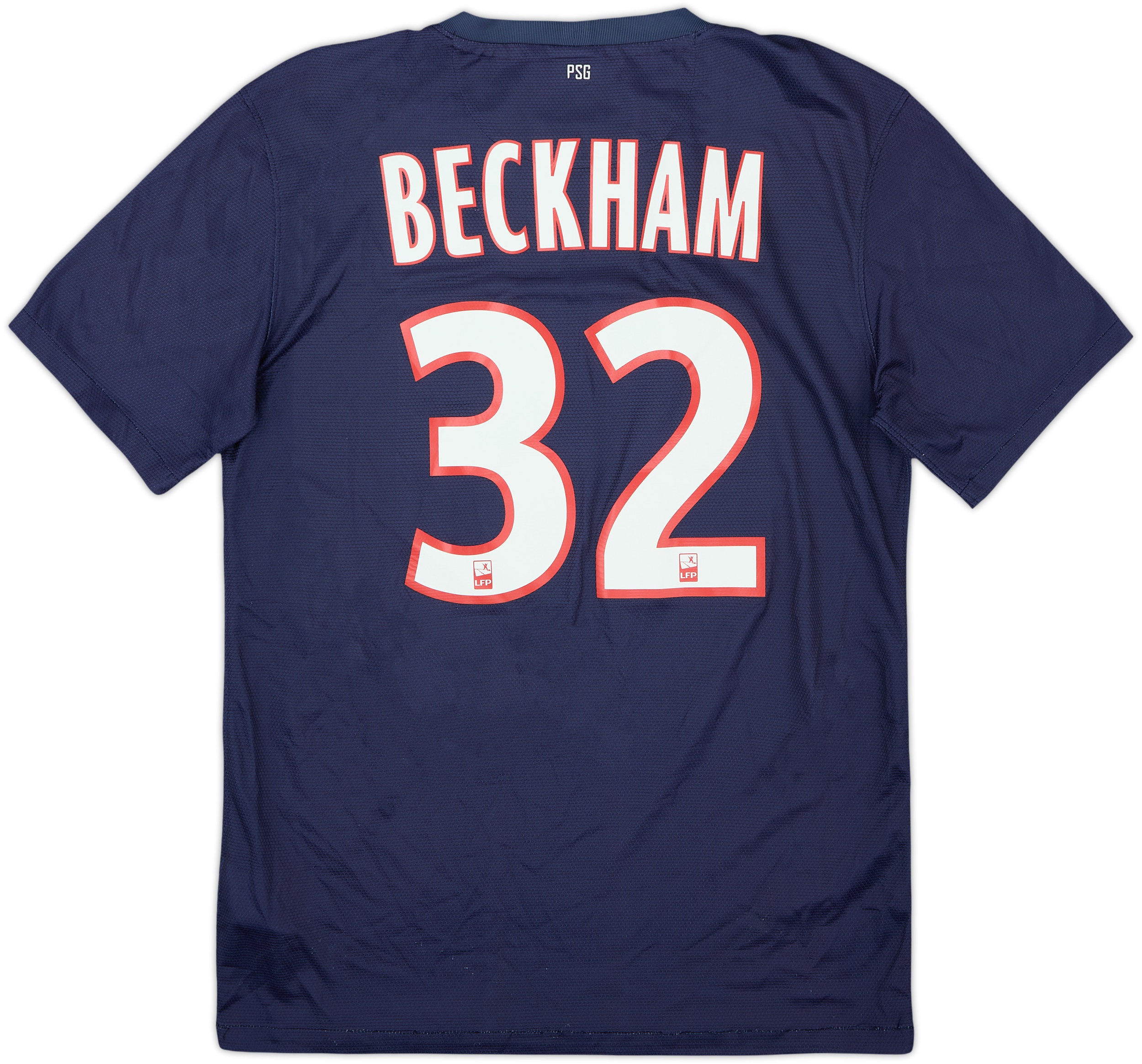2012-13 Paris Saint-Germain Home Shirt Beckham #32 - 7/10 - (S)