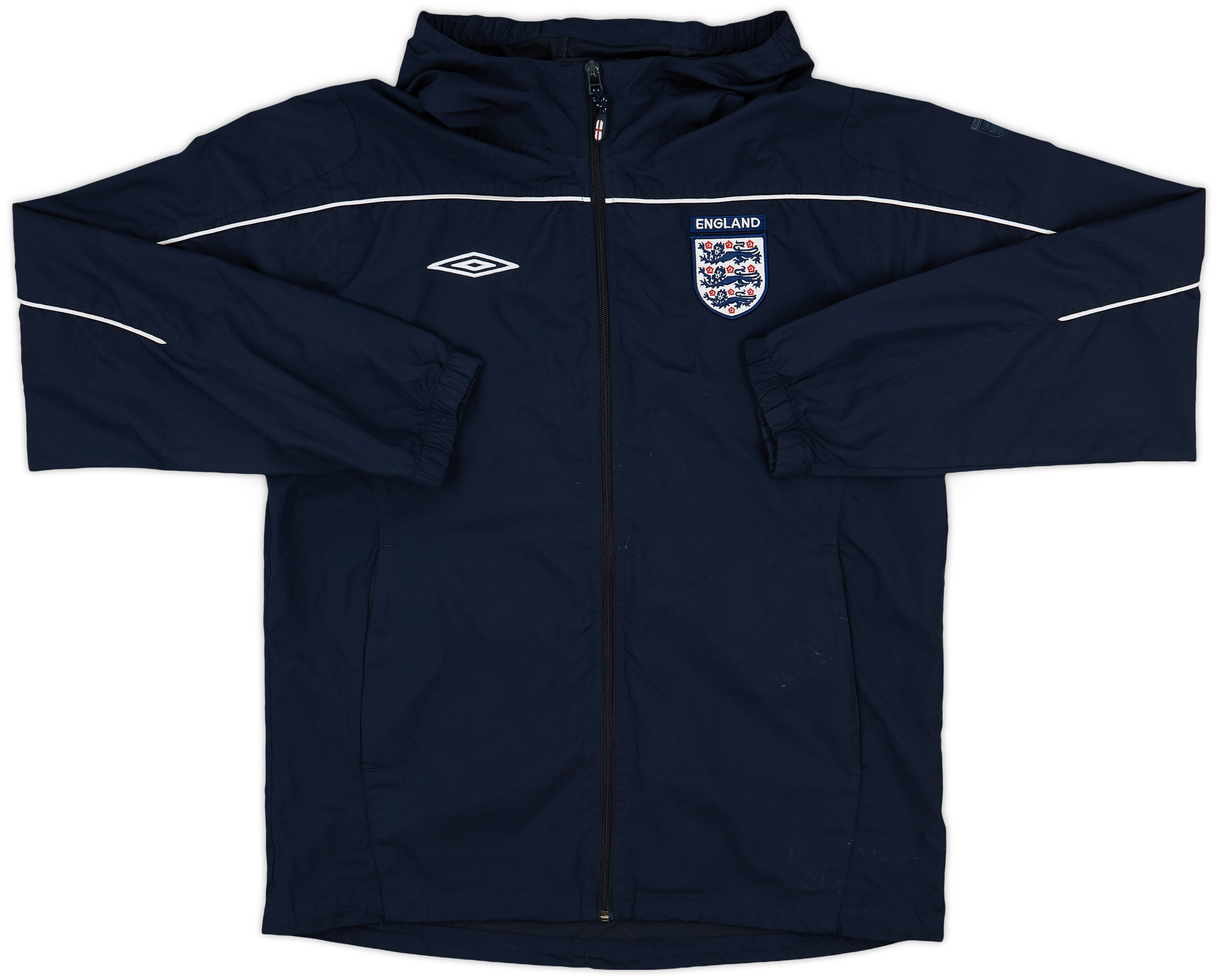 2008-09 England Umbro Hooded Track Jacket - 9/10 - (M) 2008-09 England Umbro Hooded Track Jacket - 9/10 - (M)