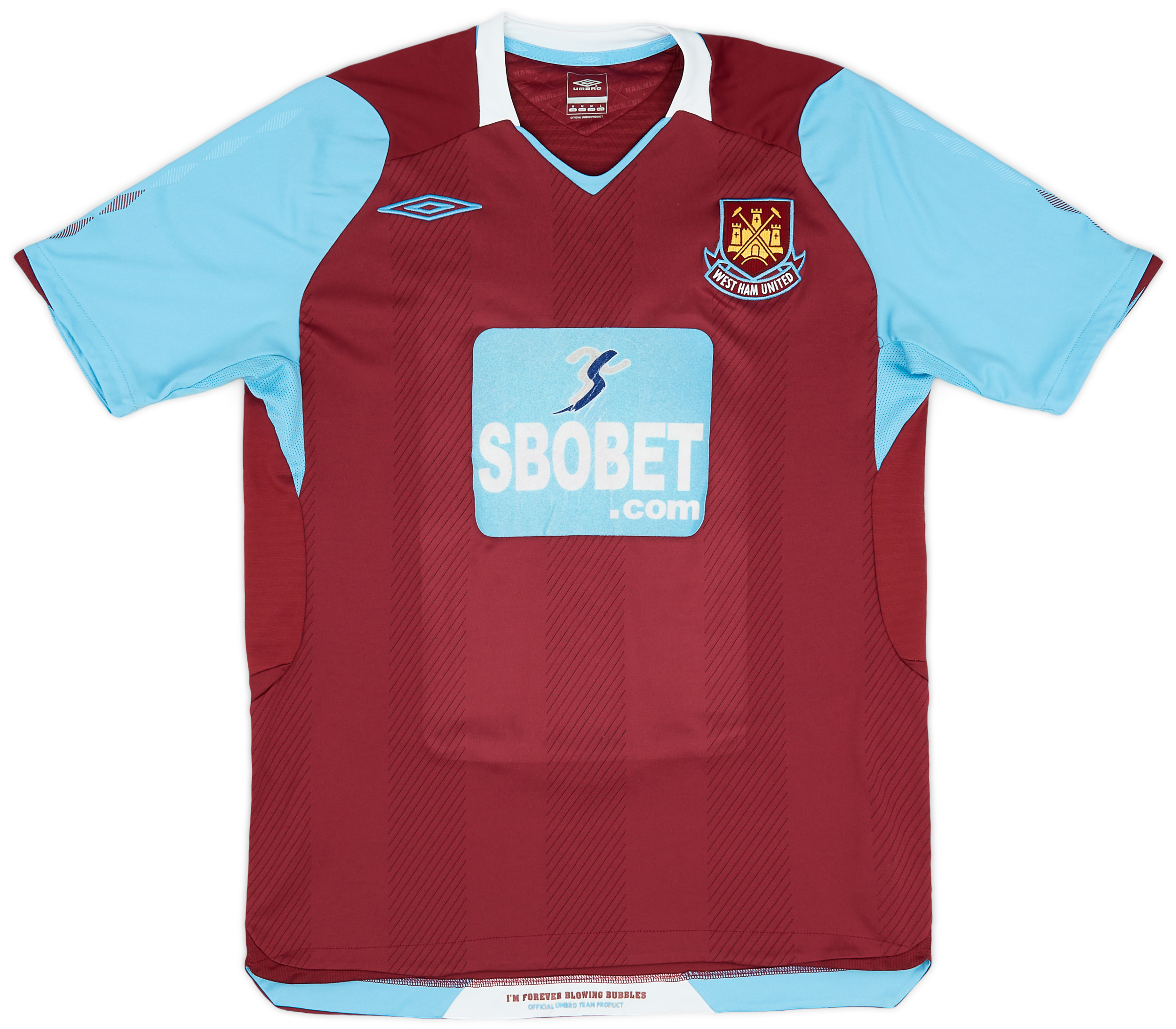 200809 West Ham Home Shirt 9/10 (M)