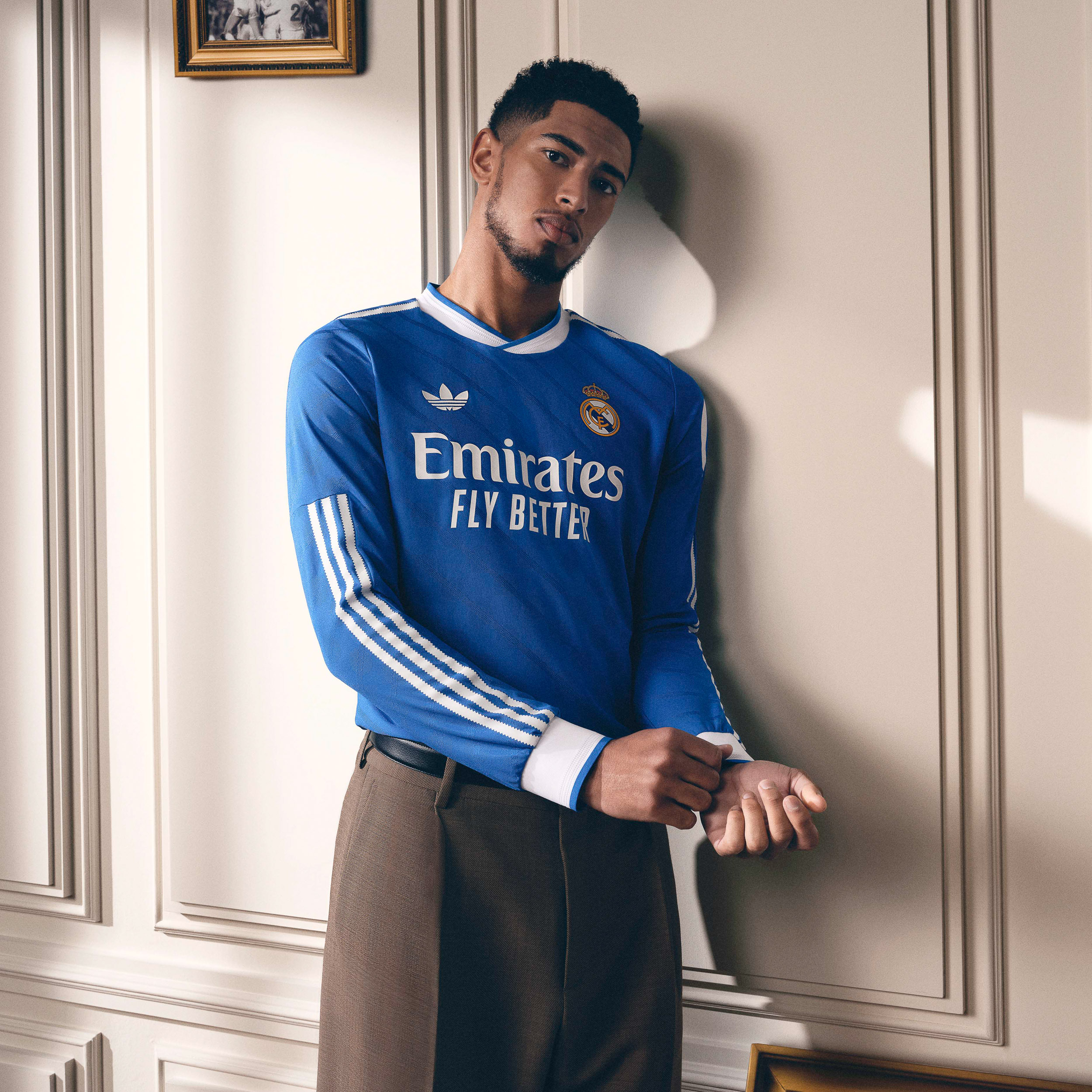 REAL MADRID 長袖シャツ S Mens Third Long Sleeve Jersey 25/26 Blue - Official Real