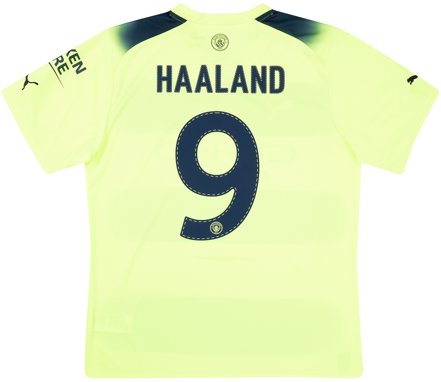 Maillot Manchester City 2022/23 Troisième - Taille M, Joueur Haaland #9, Puma, Occasion Très Bon état