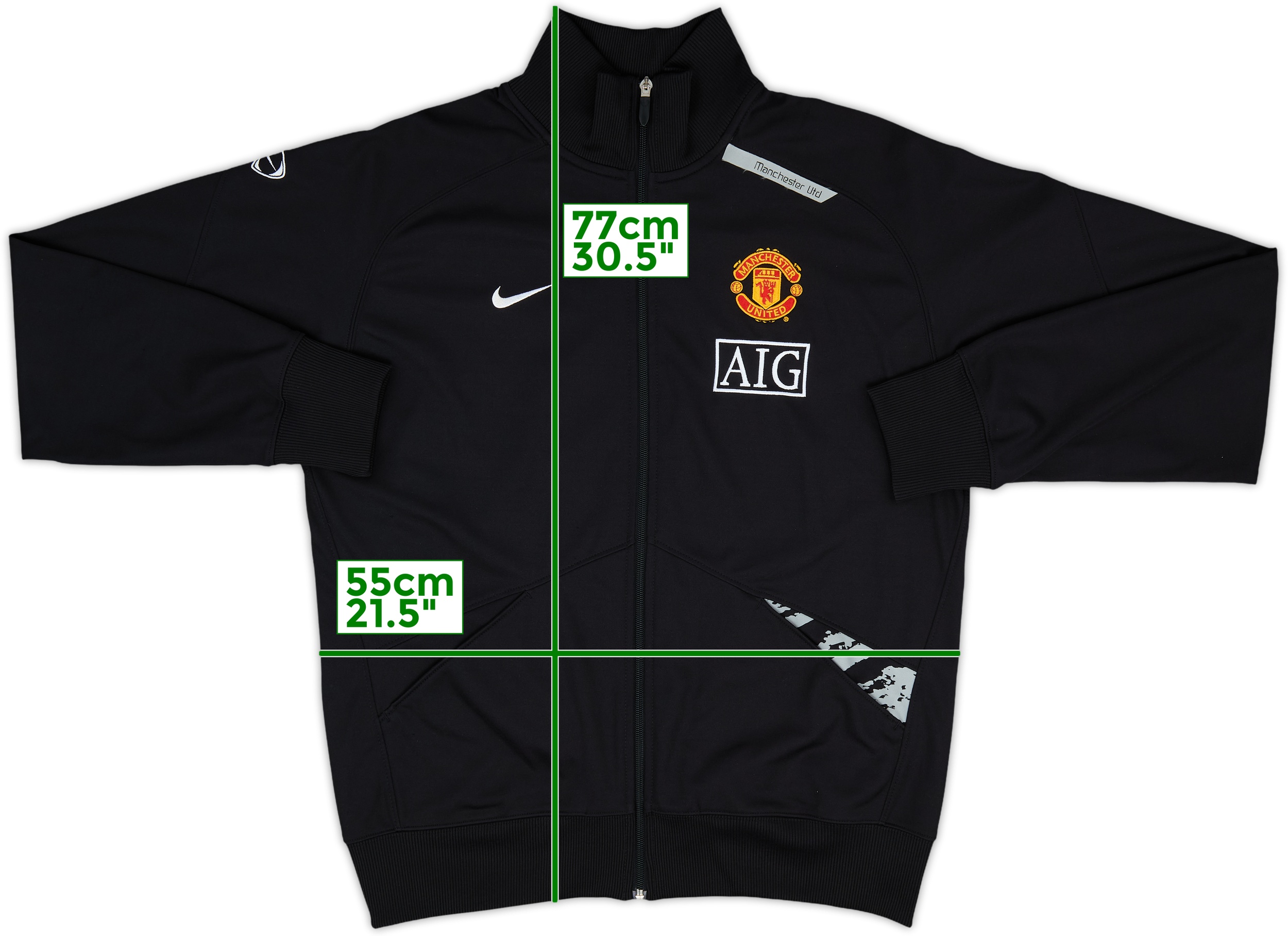 2007-08 Manchester United Nike Track Jacket - 10/10 - (L)