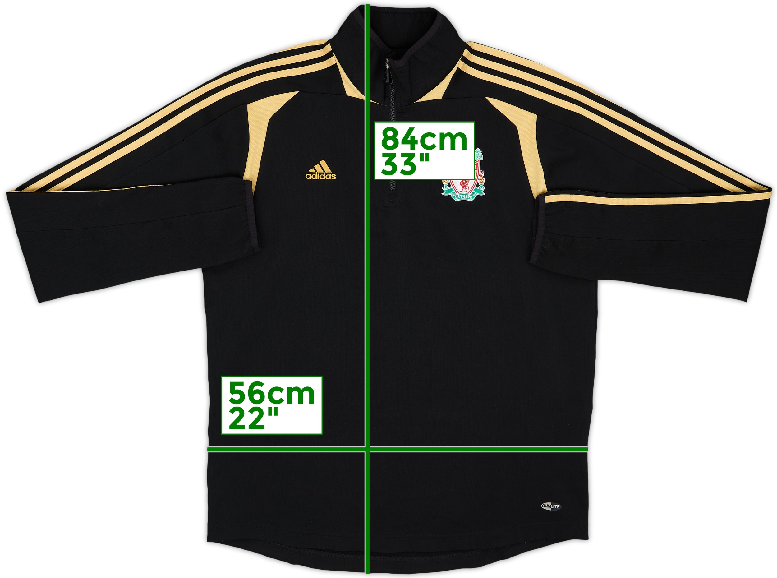 ウェア adidas liverpool 2008-09 Liverpool adidas 1/4 Zip Training Top - 8/10 - (L)