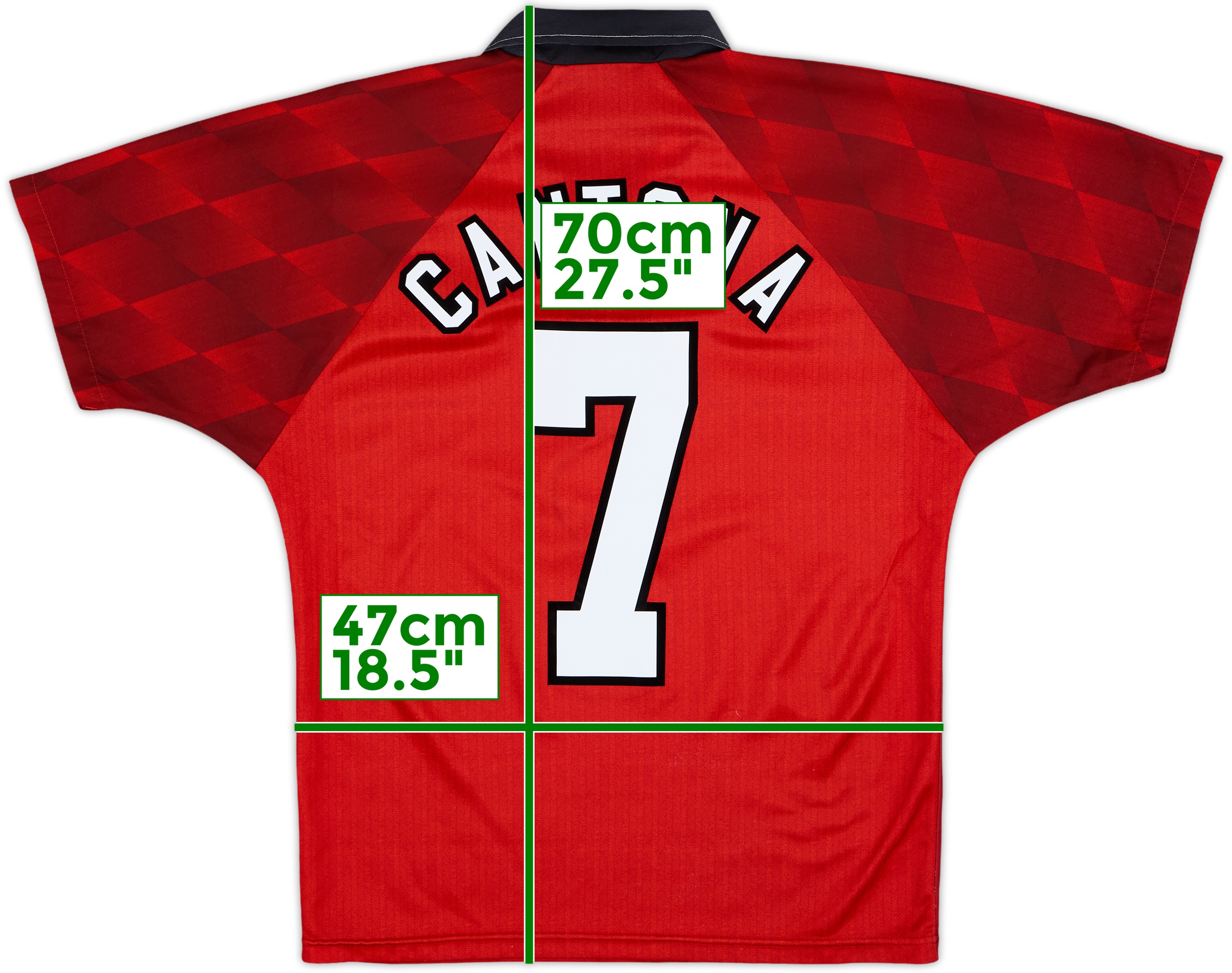 1996-98 Manchester United Home Shirt Cantona #7 - 9/10 - (Y)