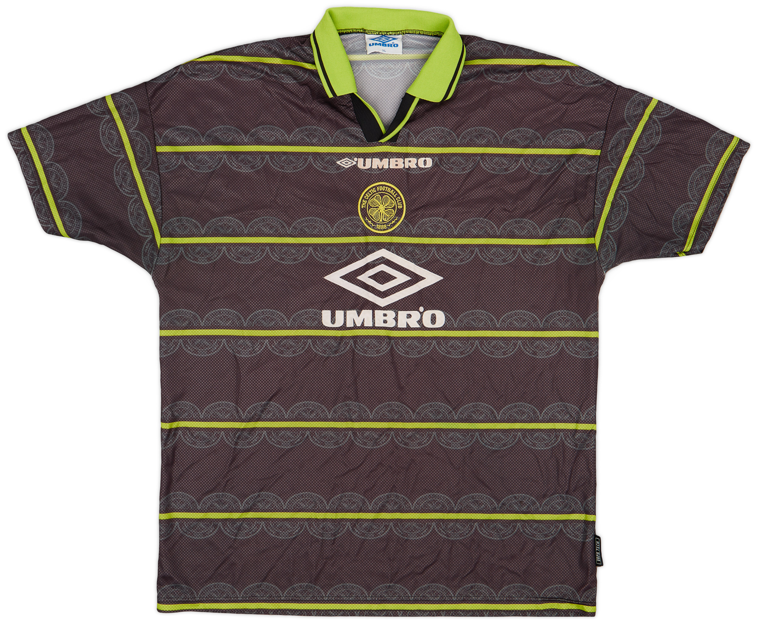 ウェア Celtic 1998/99 Home Uniform #7 LARSSON 1999-01 Celtic Home Shirt Larsson #7 - 7/10 - (M)