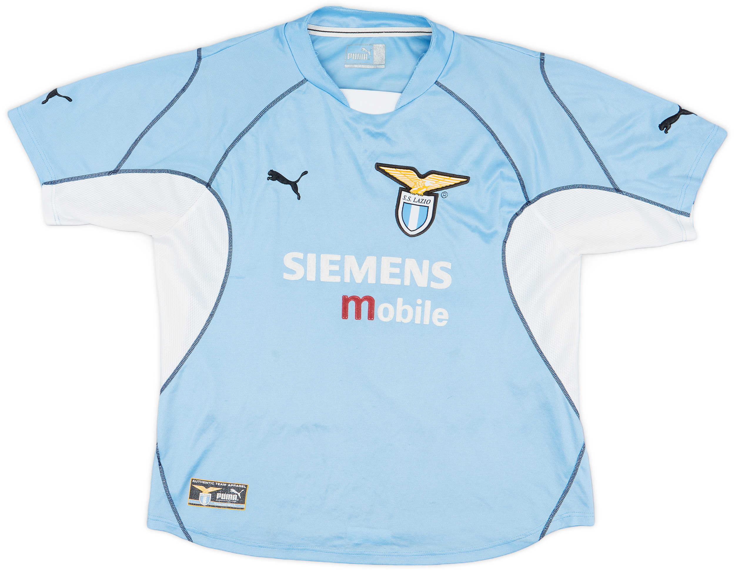Lazio ポロシャツ 白 Siemens mobile ラッツォ（S.S.Lazio 24-25