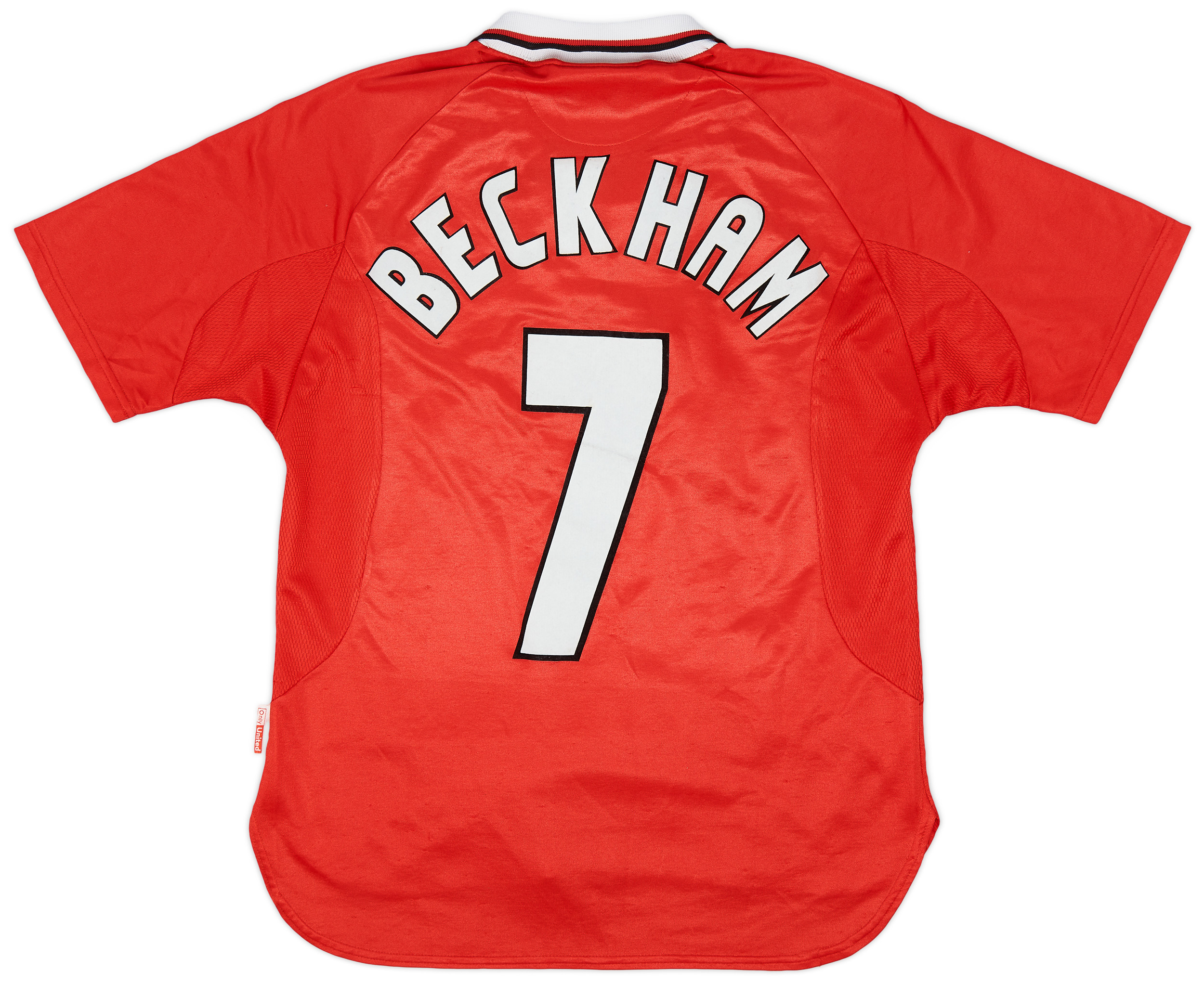 1997-00 Manchester United CL Shirt Beckham #7 - 8/10 - (L.Boys)