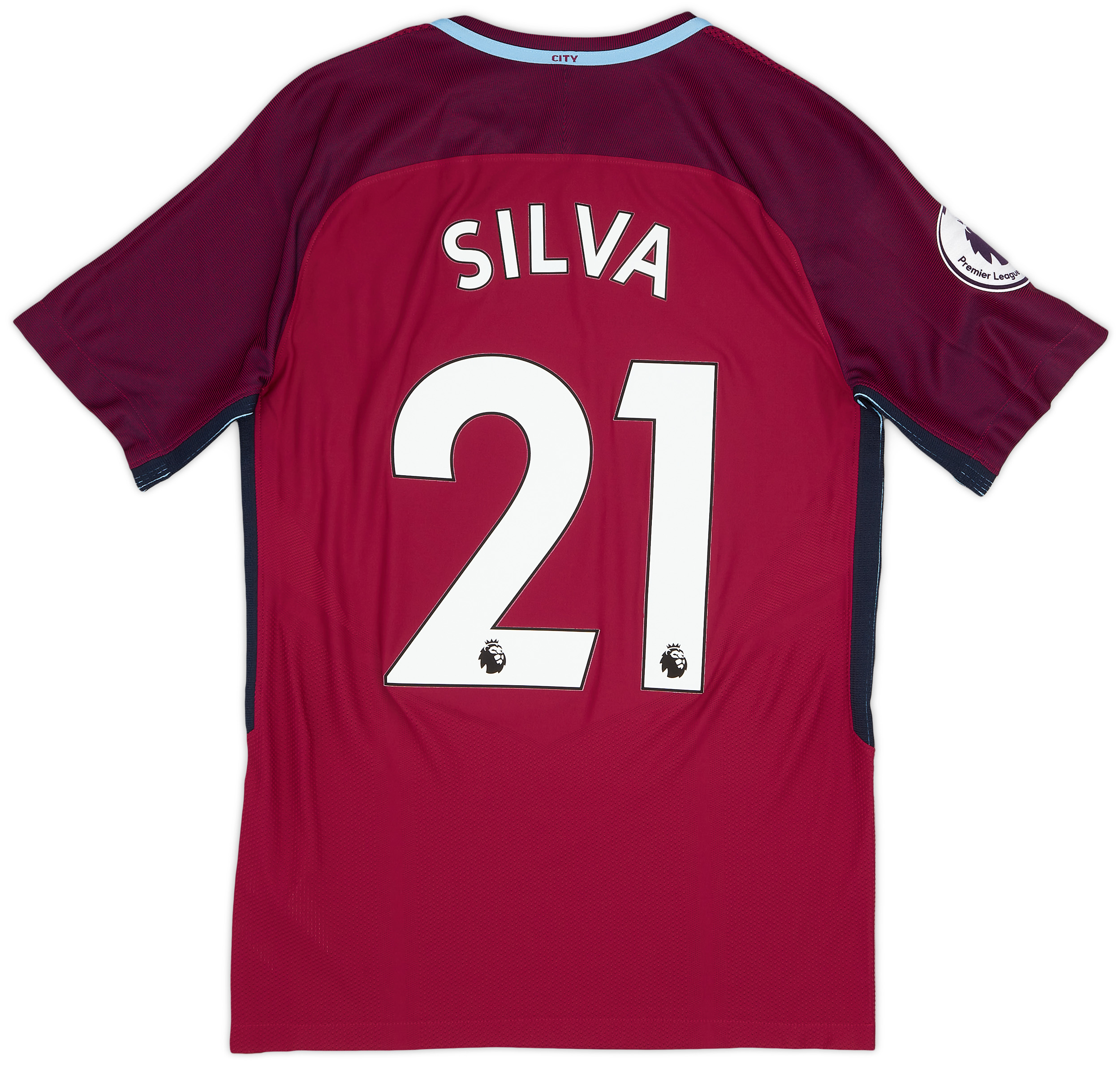 2017-18 Manchester City Authentic Away Shirt Silva #21 (S)