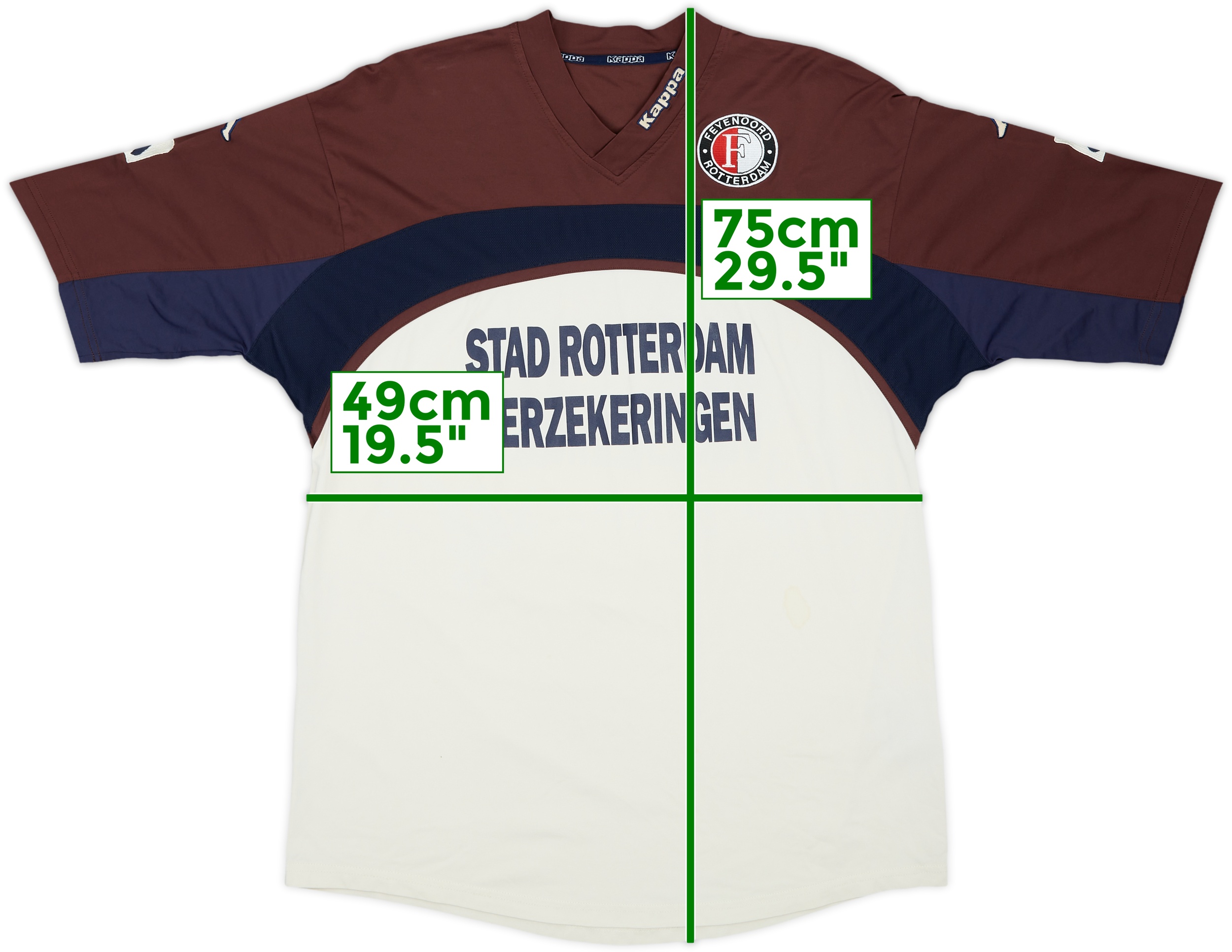 レア品！　Kappa Feyenoord サッカーシャツ L 2002-03 Feyenoord Home Shirt - 9/10 - (L)