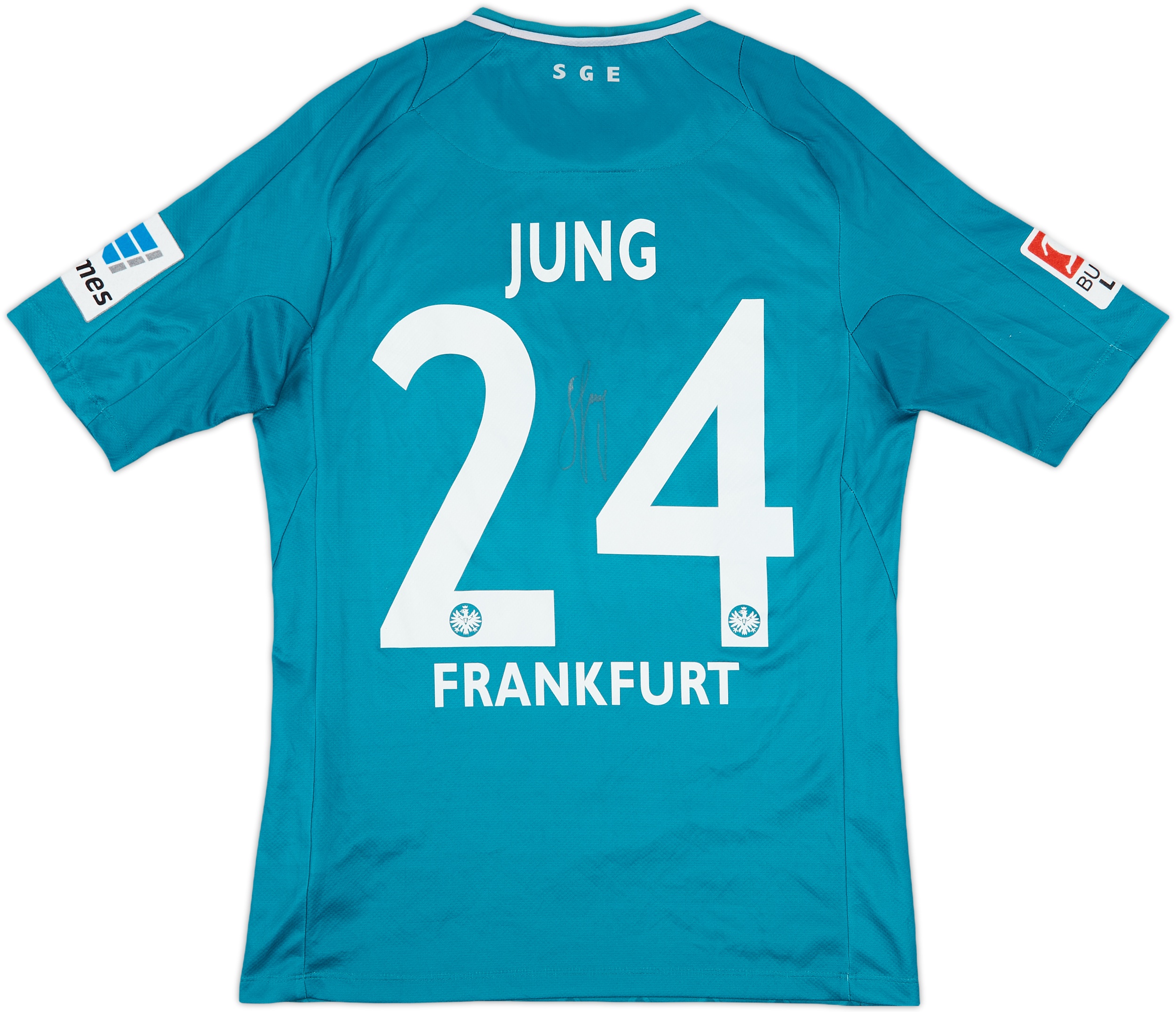 2013-14 Eintracht Frankfurt Signed Third Shirt Jung #24 - 9