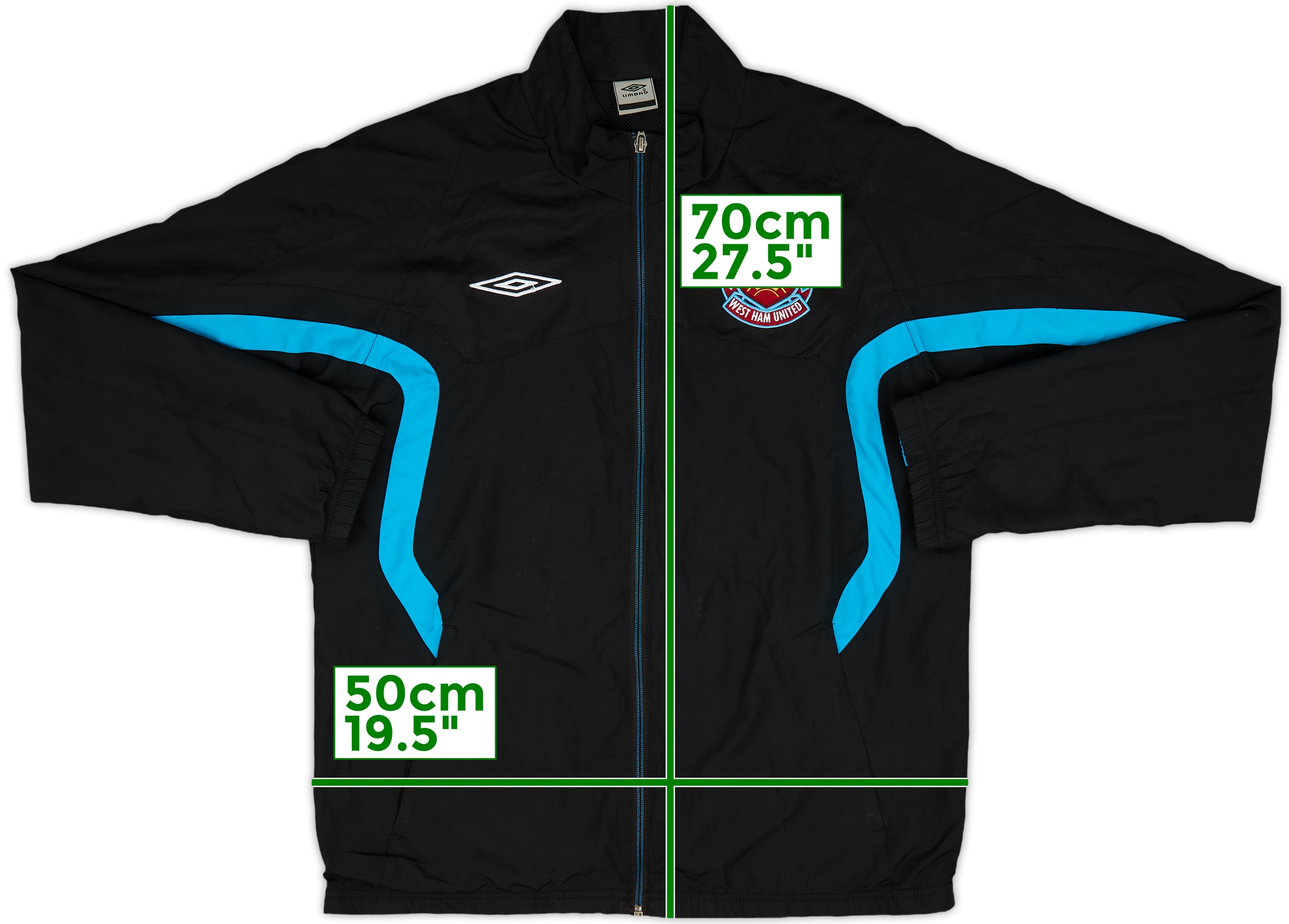 2009-10 West Ham Umbro Track Jacket - 8/10 - (M)