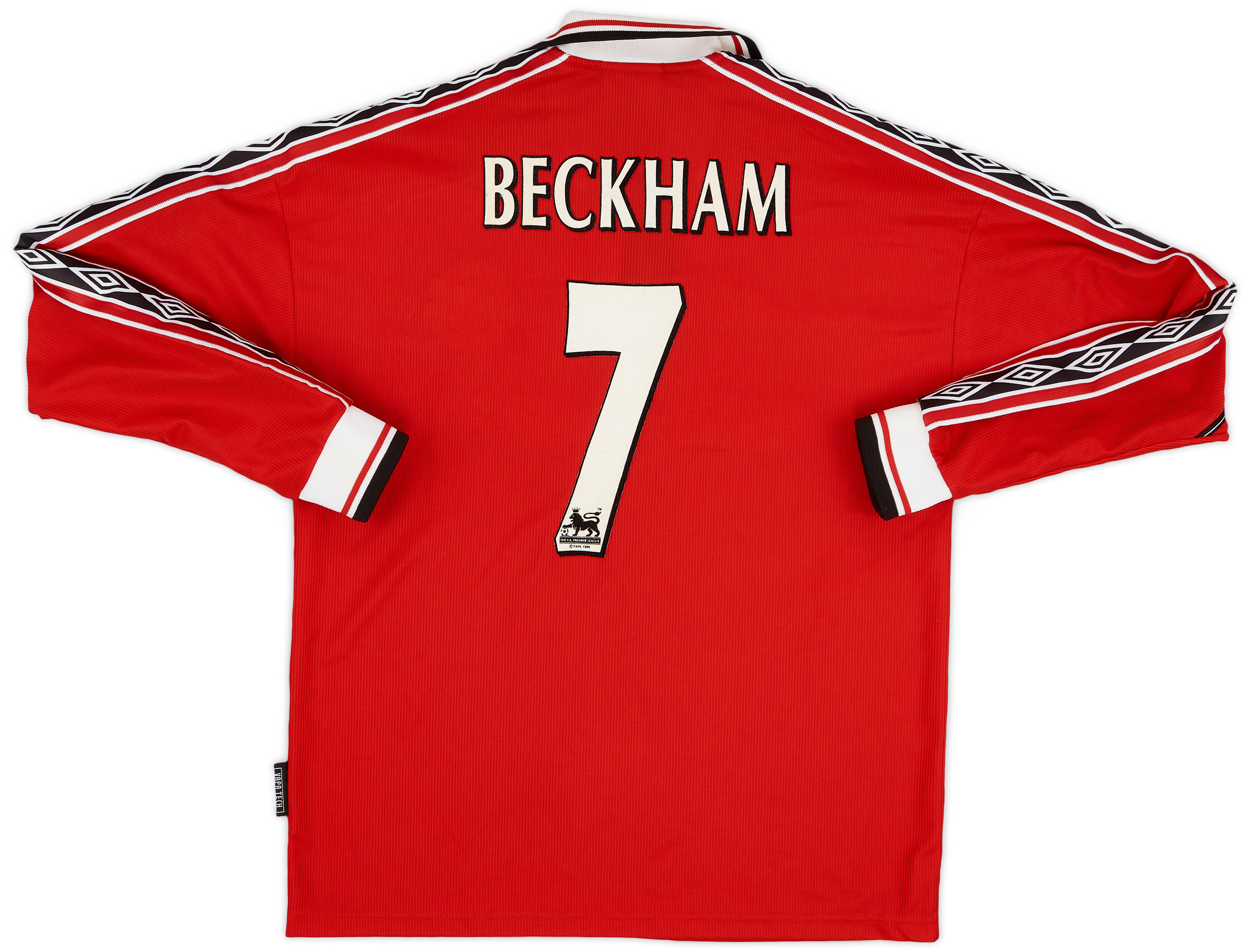 1998 00 Manchester United Home L S Shirt Beckham 7 8 10 M