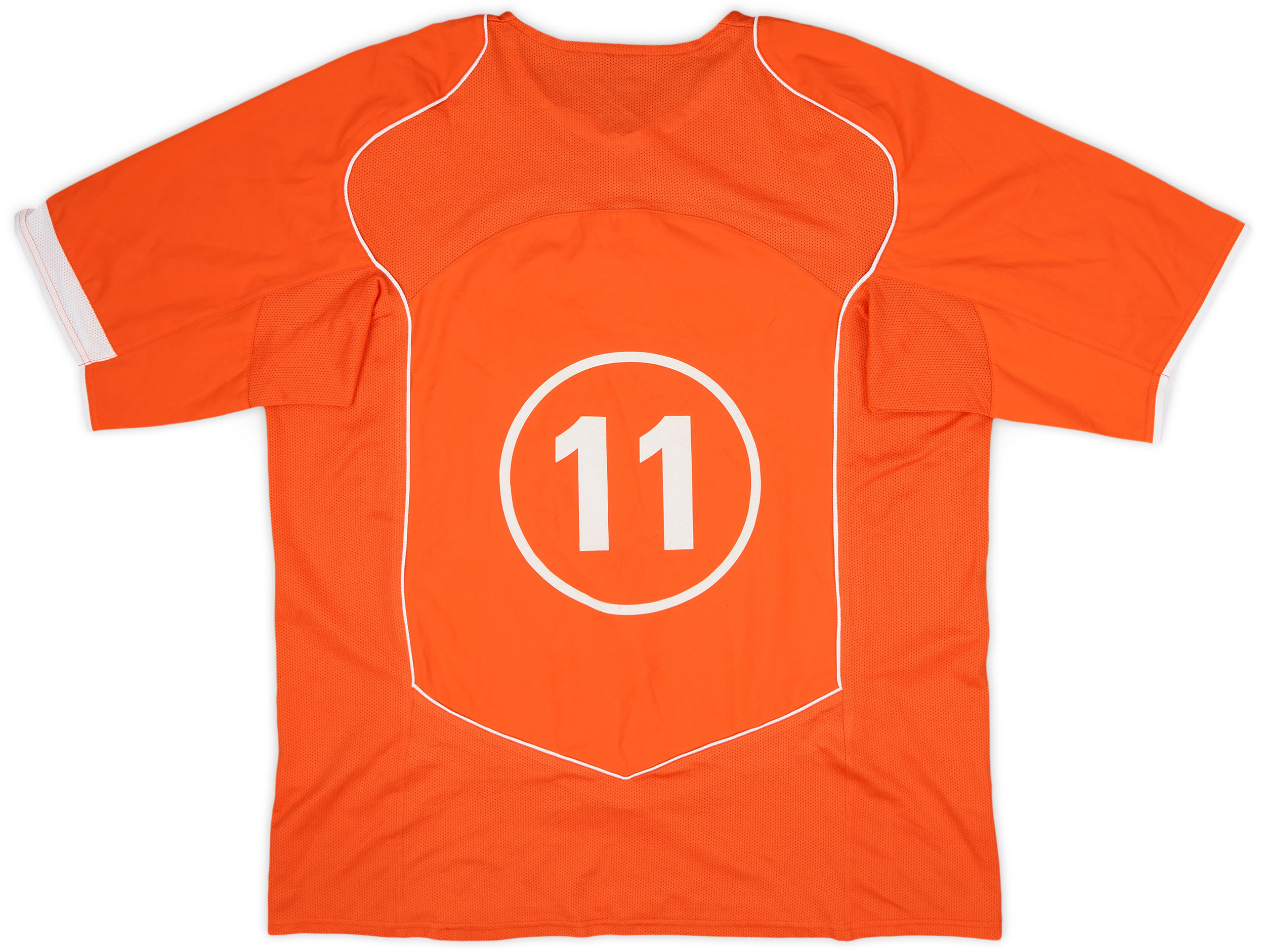 ウェア NETHERLANDS- 2004 (Home) 2004-06 Netherlands Home Shirt #11 - 7/10 - (XL)