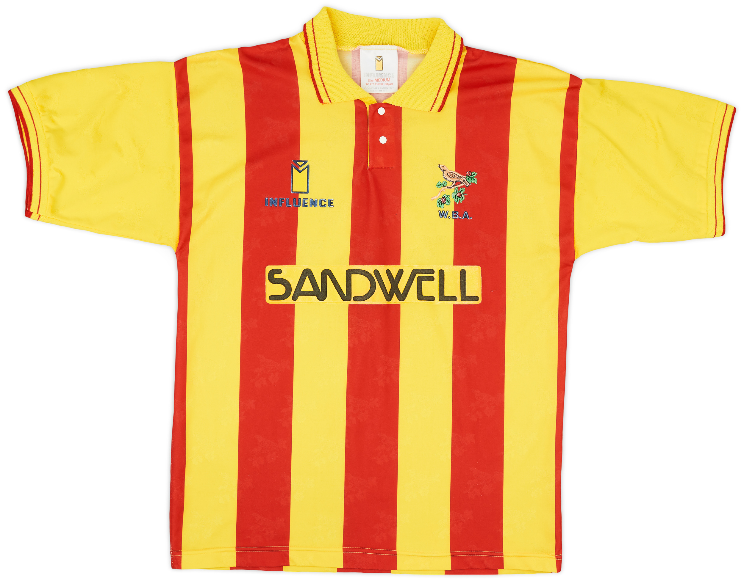 1991 92 West Brom Away Shirt 8 10 M