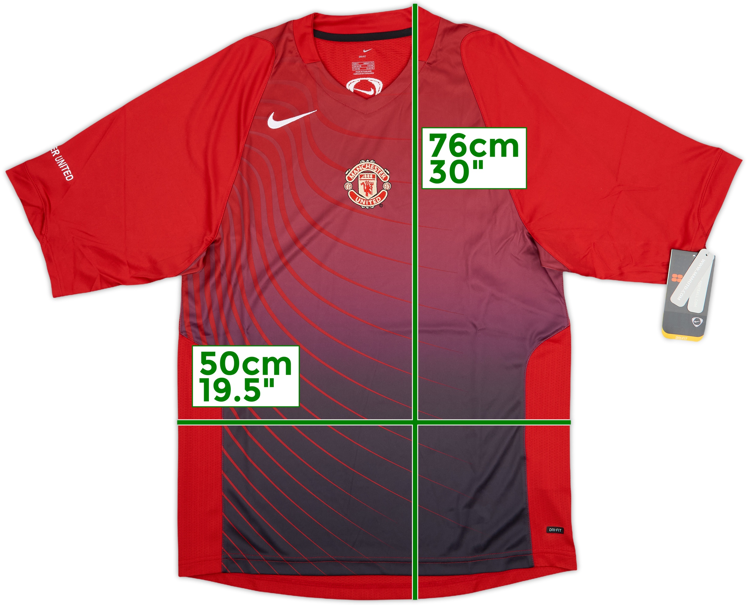 最前線の 2006-07 Manchester (S) Shirt Training Nike United ウェア