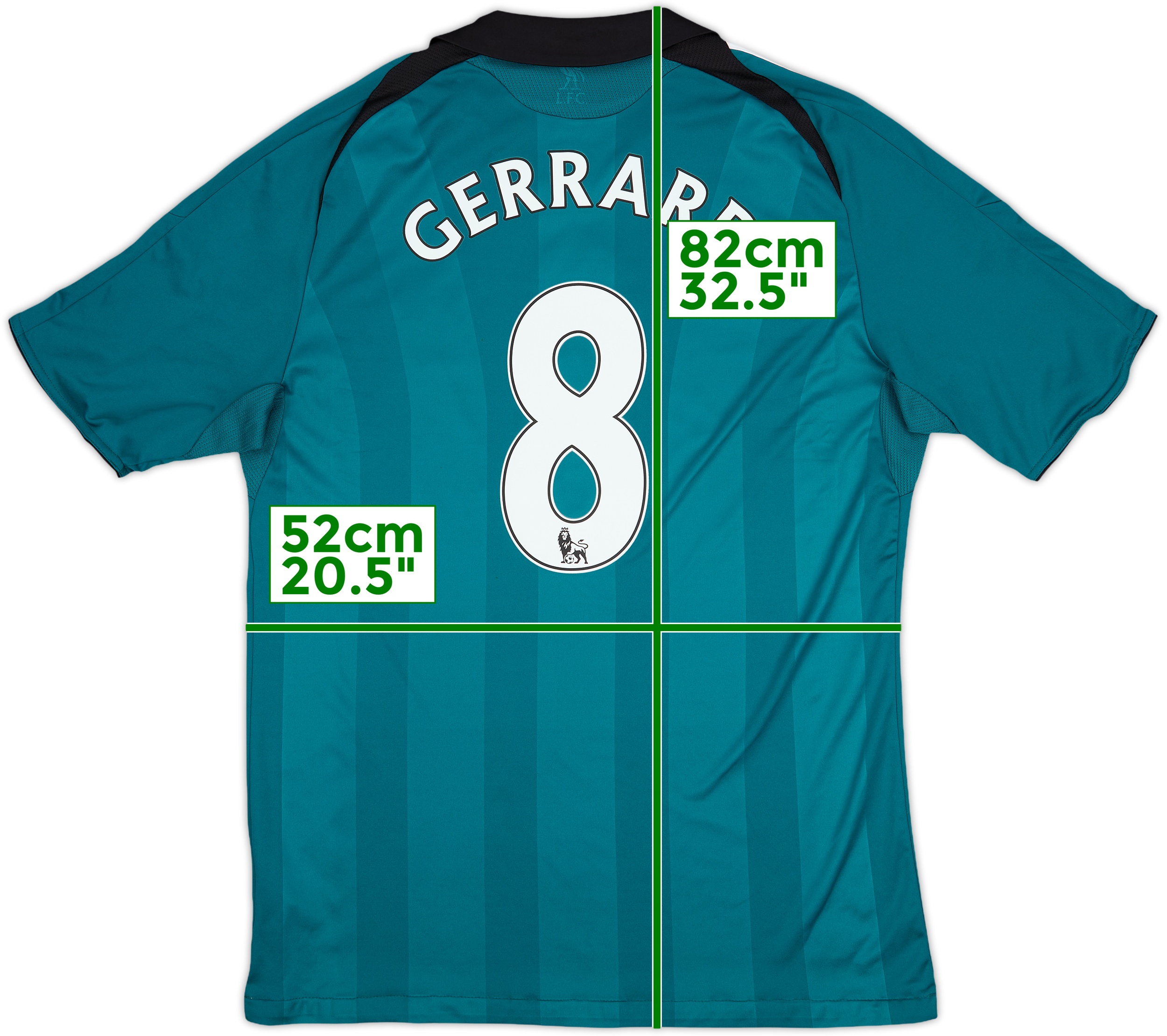 2008-09 Liverpool Third Shirt Gerrard #8 - 7/10 - (L)
