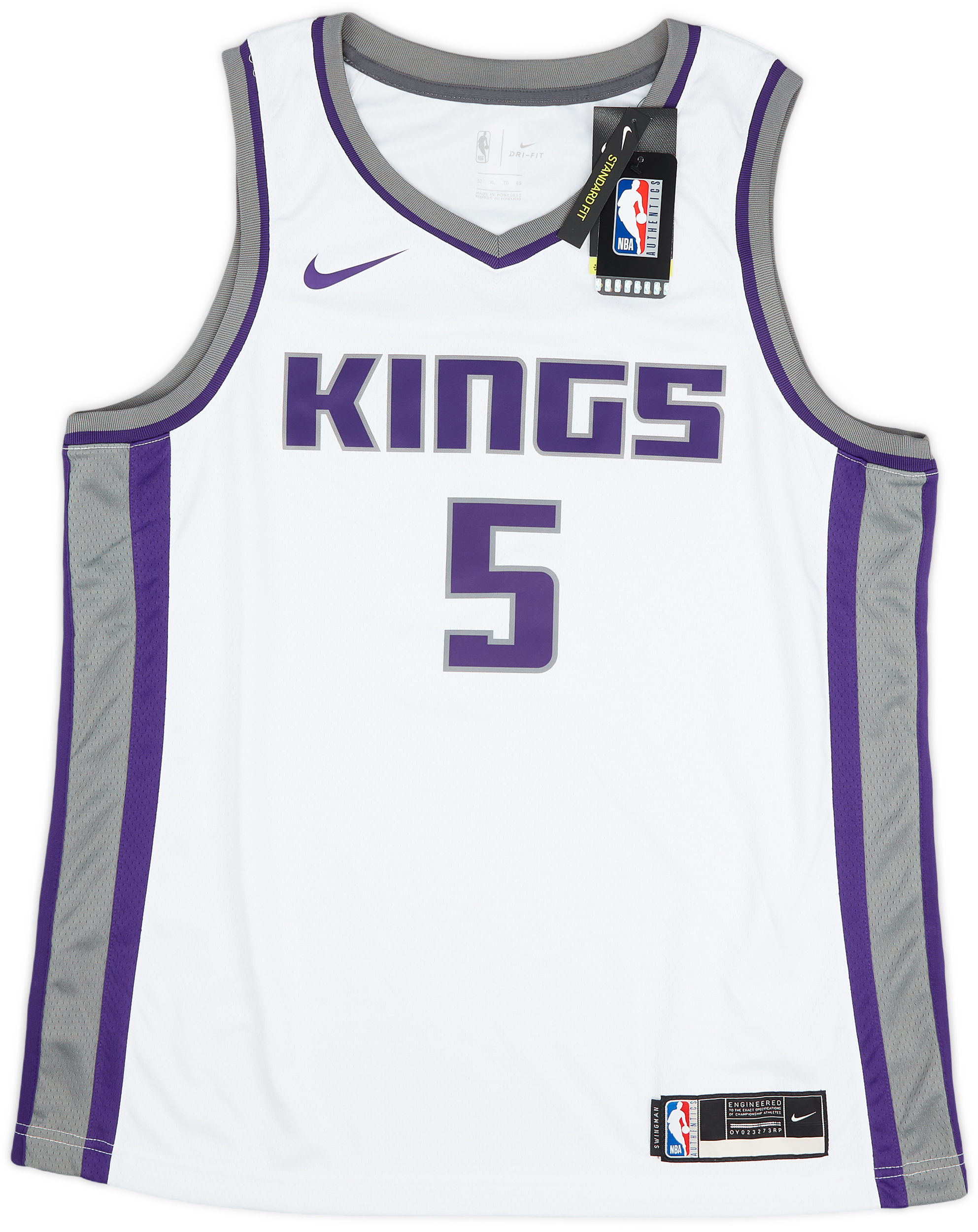 2017-23 Sacramento Kings Fox #5 Nike Swingman Home Jersey (XL)