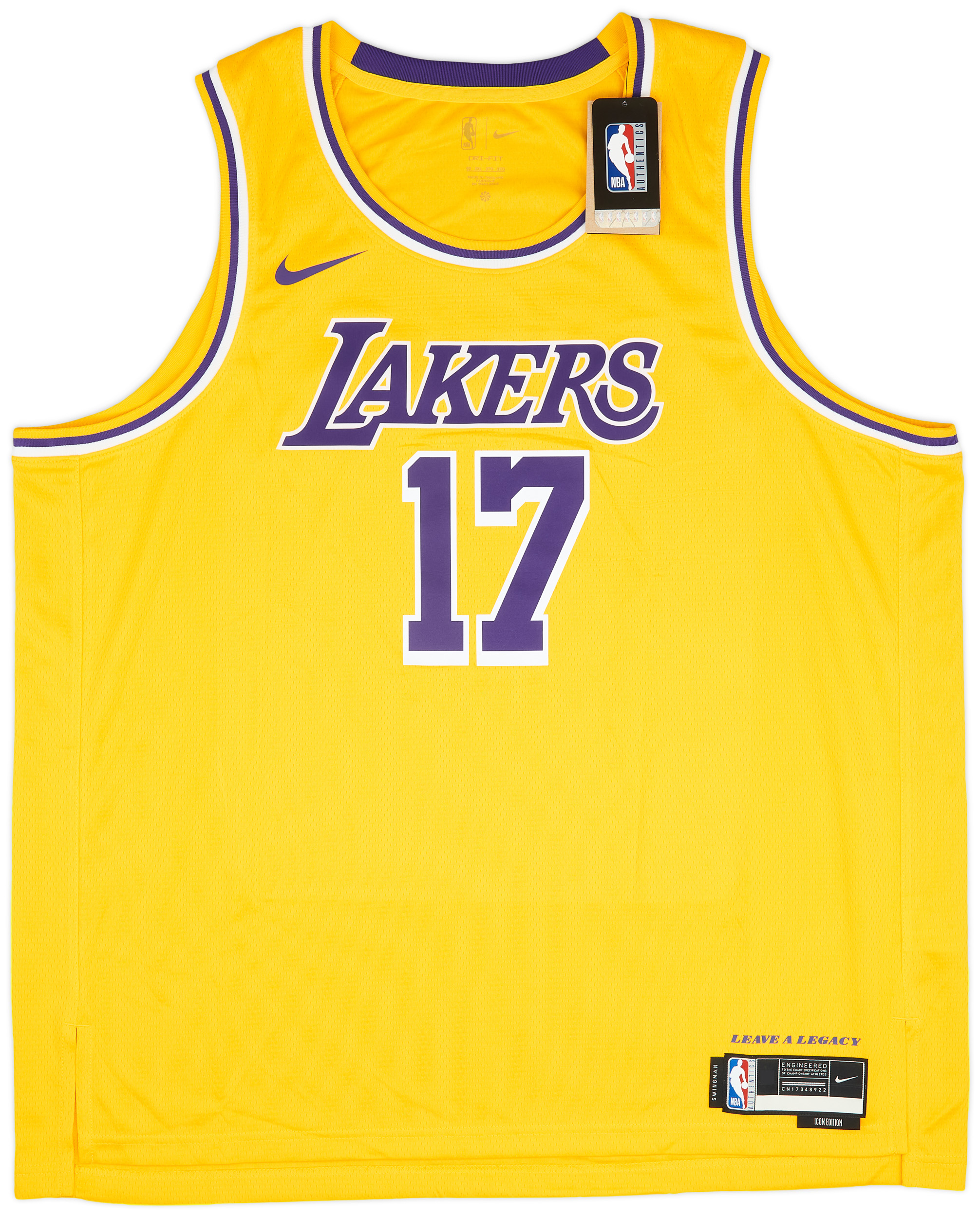 2022-23 LA Lakers Schröder #17 Nike Swingman Away Jersey (3XL)