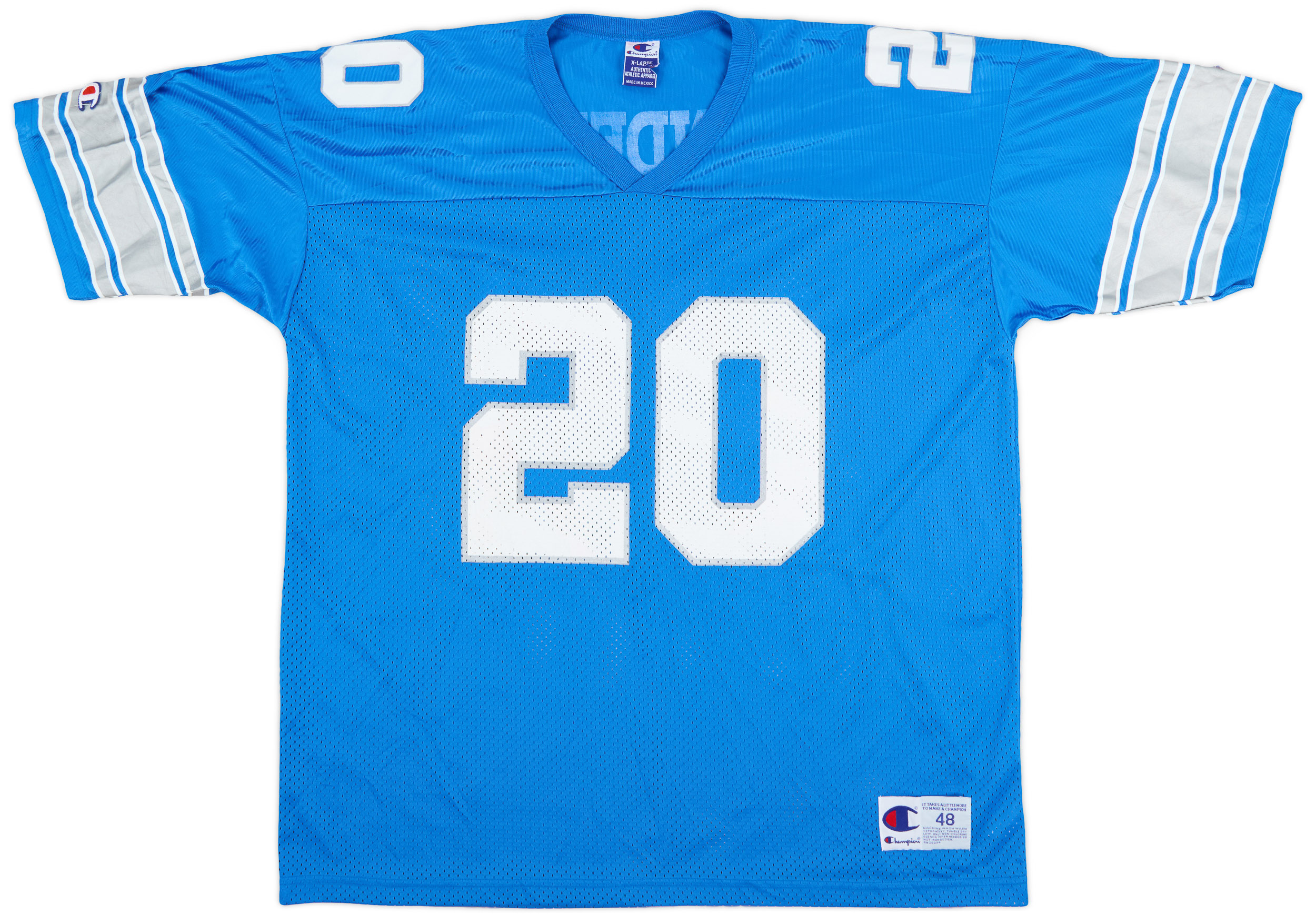 1998 Detroit Lions Sanders #20 Champion Home Jersey (Excellent) XL