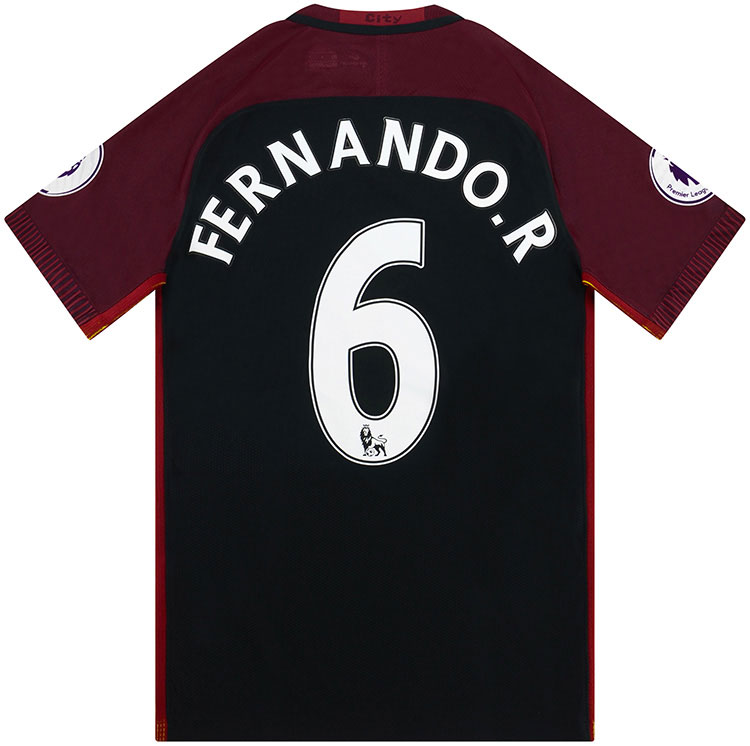 201617 Manchester City Match Issue Away Shirt Fernando.R 6 M
