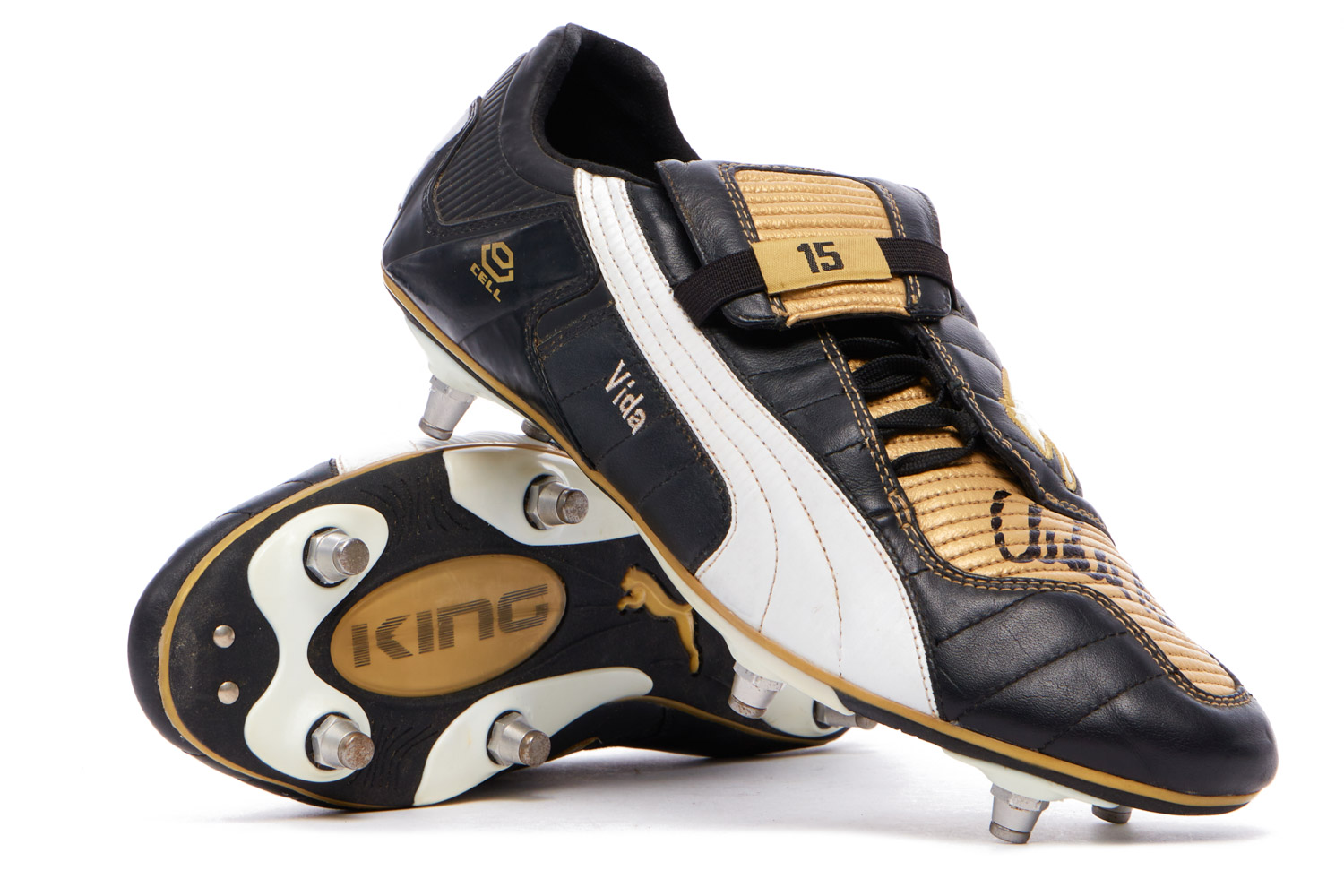 2008 Puma Match Worn v Konstukt III Football Boots Nemanja Vidic Excellent SG 10