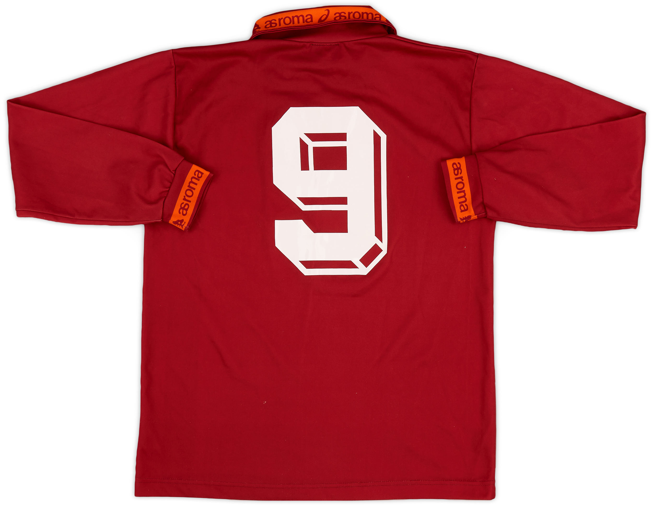 1994-95 Roma Home L/S Shirt #9 (Moriero) - 7/10 - (S) 1994-95 Roma Home L/S Shirt #9 (Moriero) - 7/10 - (S)