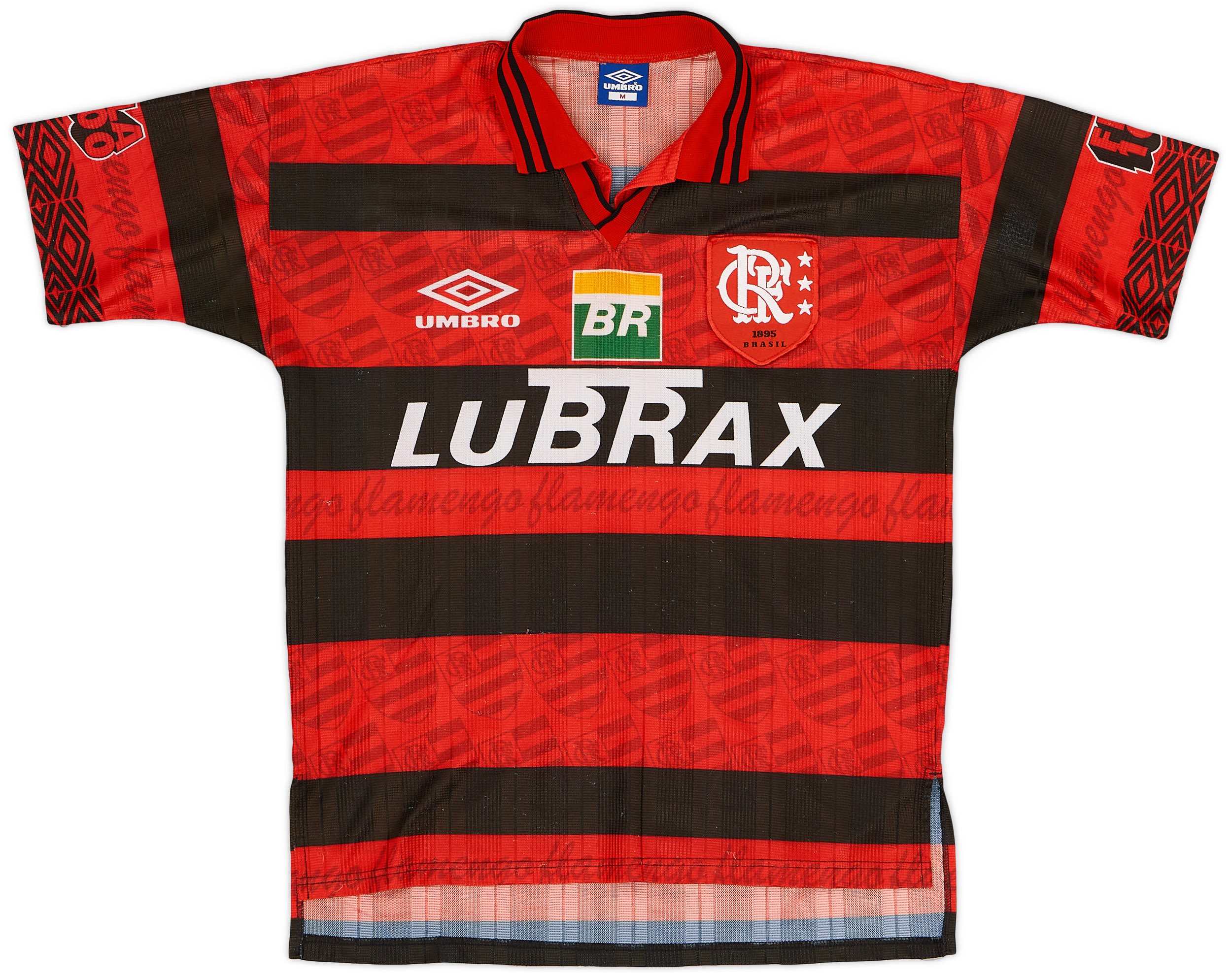 Flamengo '95-96 centenary third by Umbro Who'd have thought red, yellow, blue and black on a kit would work