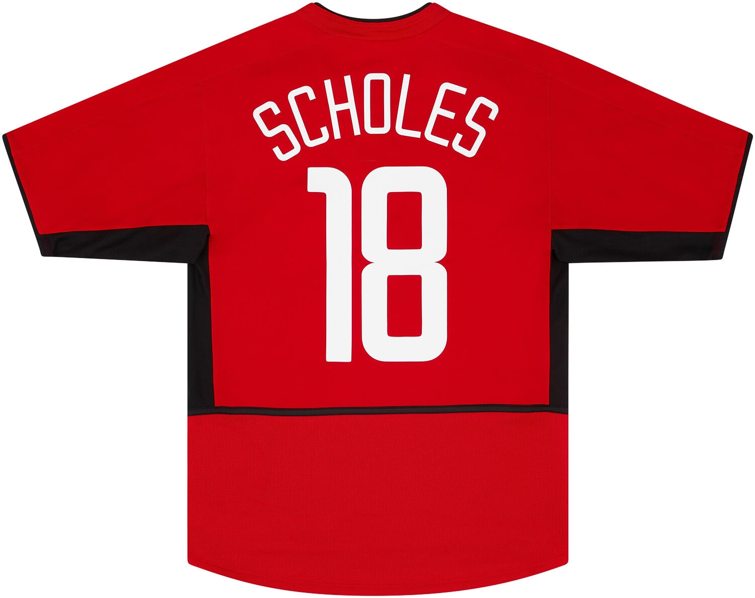 2002-04 Manchester United Home Shirt Scholes #18