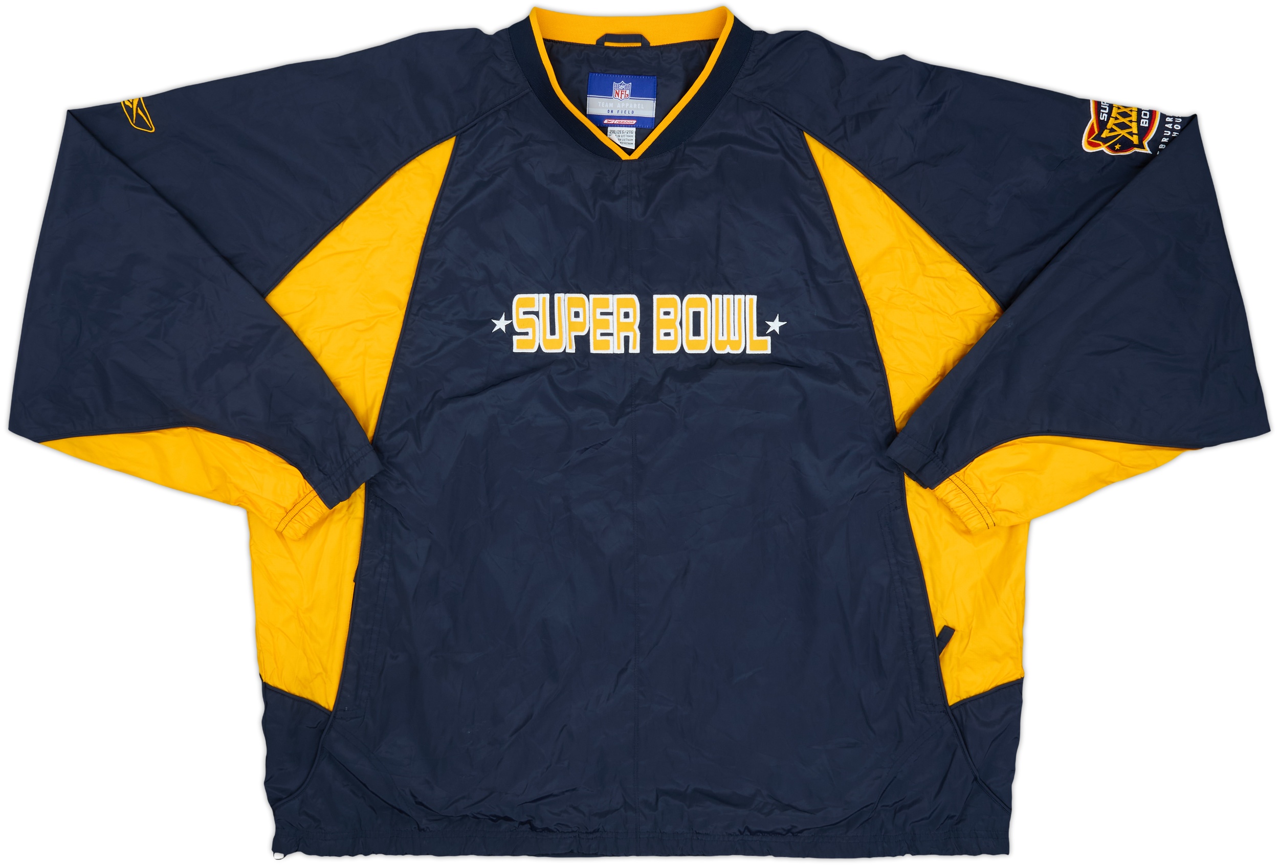 2004 Super Bowl XXXVIII Reebok Pullover Windbreaker Jacket - 9/10