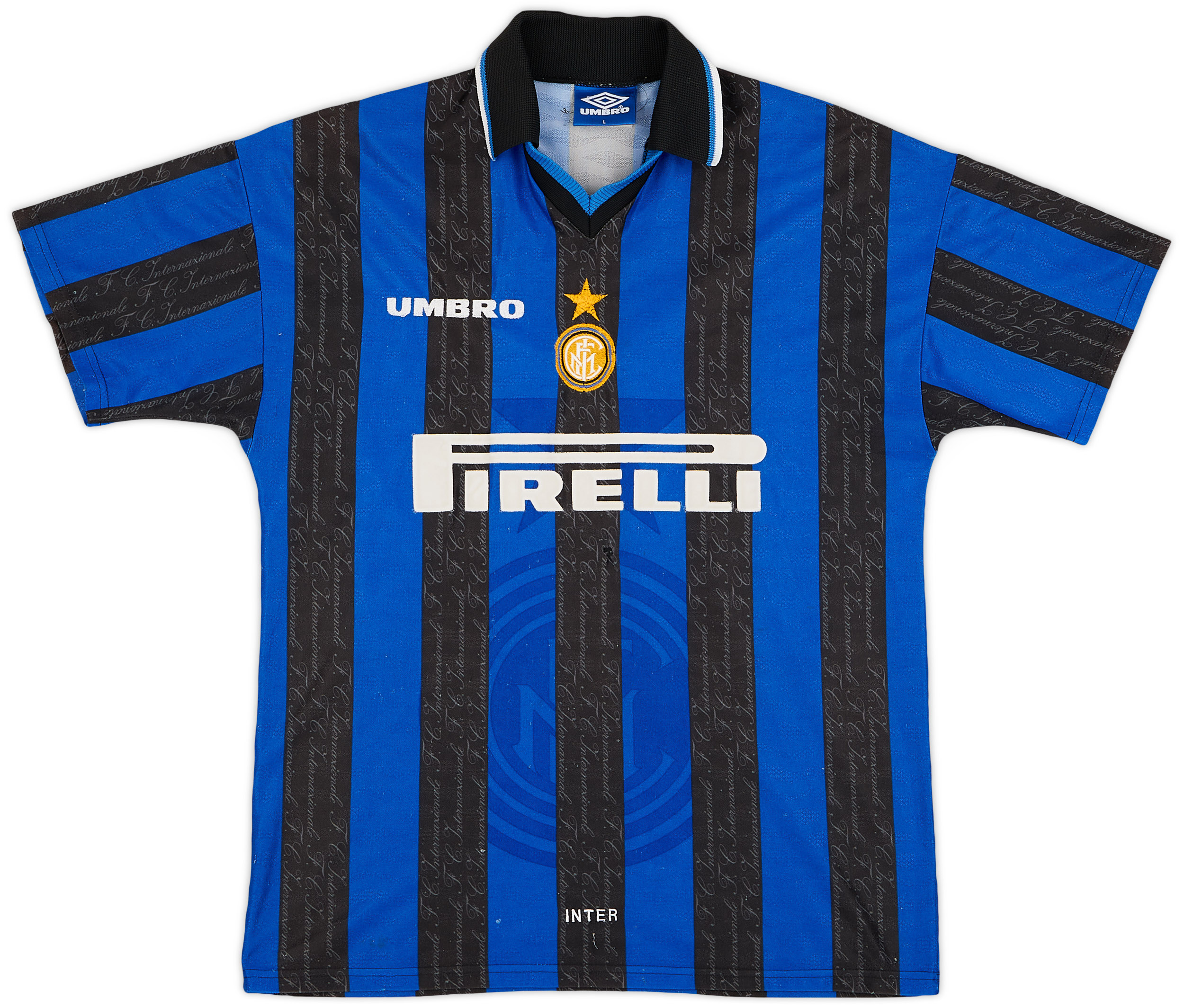 驚きの激安価格 #10 Ronaldo Shirt Home Milan Inter 1997-98 - (L) - 6/10 トップス