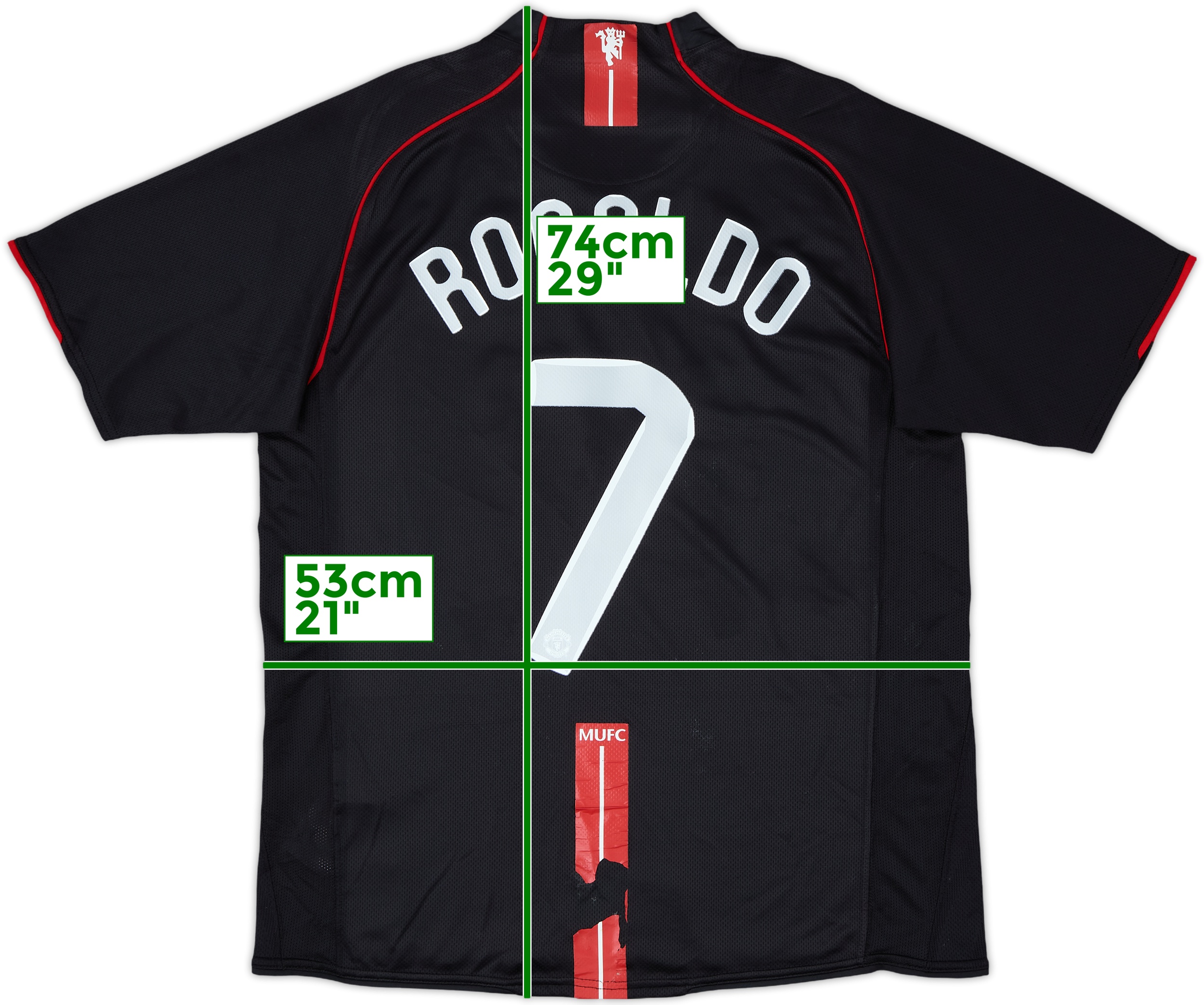 【正規03-05ManchesterUnited away Ronaldo#7】 2003-05 Manchester United Away Shirt Ronaldo #7 - 5/10 - (L)