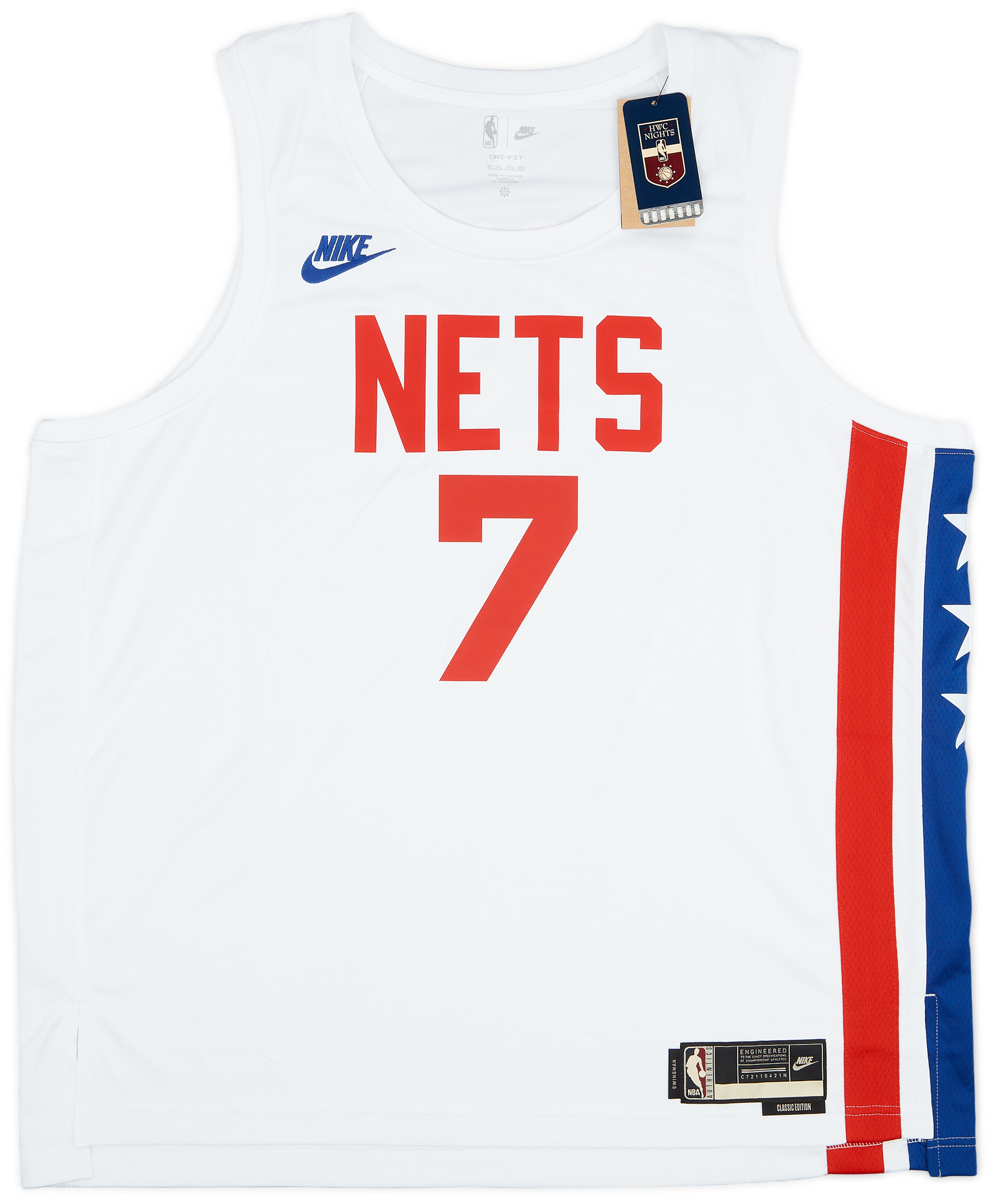 202223 Brooklyn Nets Durant 7 Nike Swingman Classic Jersey (3XL)