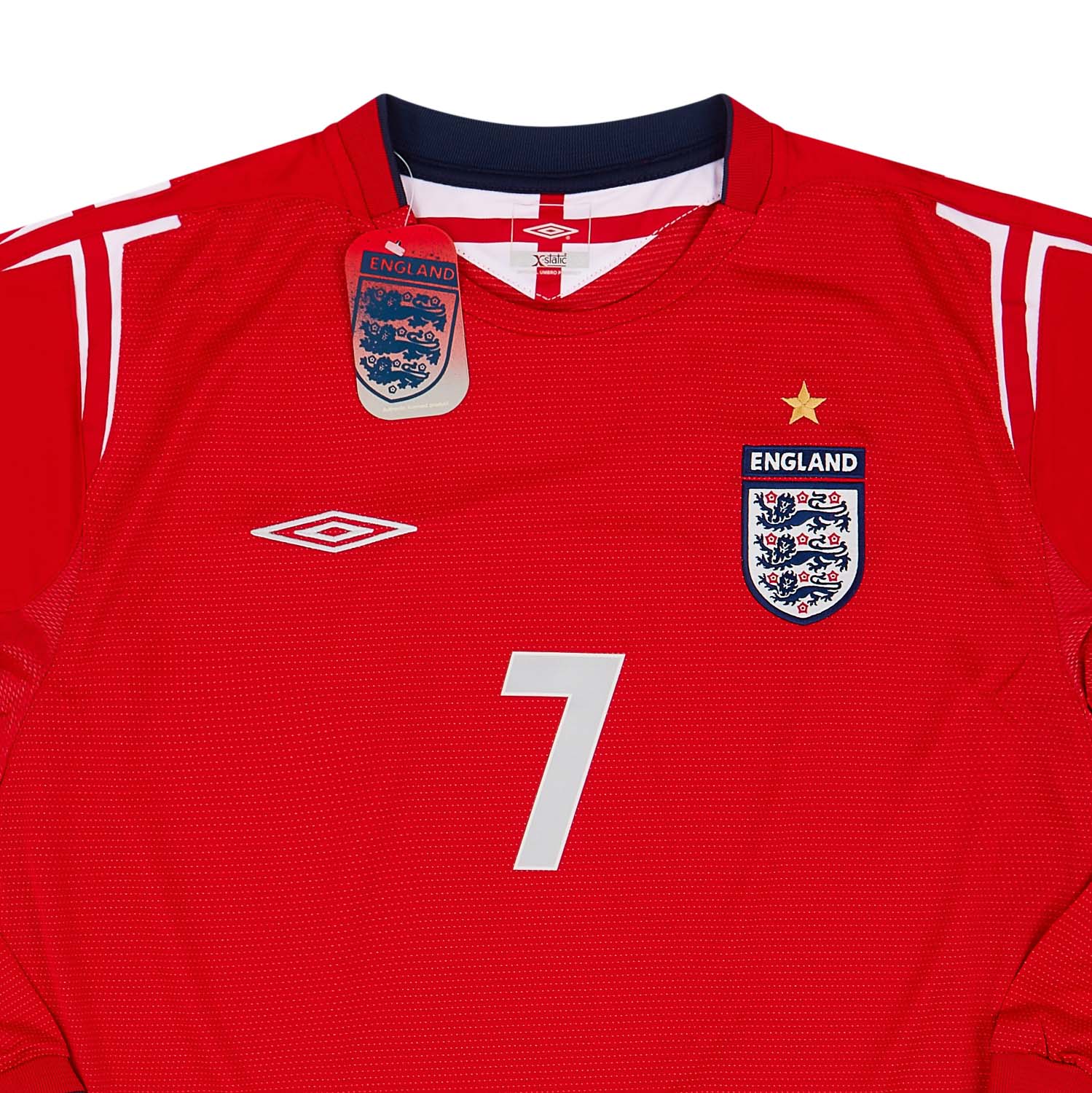 2004-06 England Away L/S Shirt Beckham #7 XL