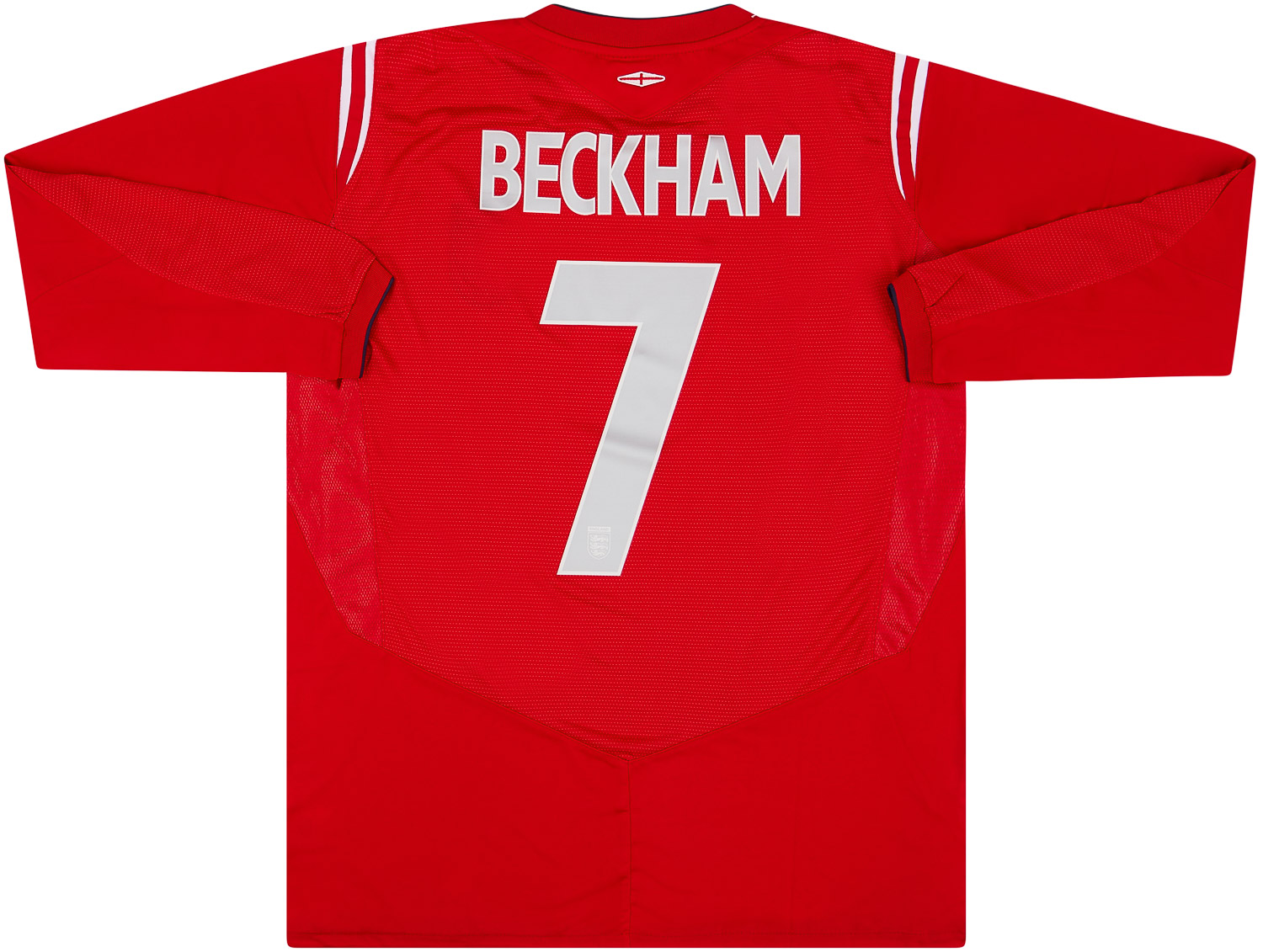 イングランド BECKHAM 7番 2006-08 England Away L/S Shirt Beckham #7