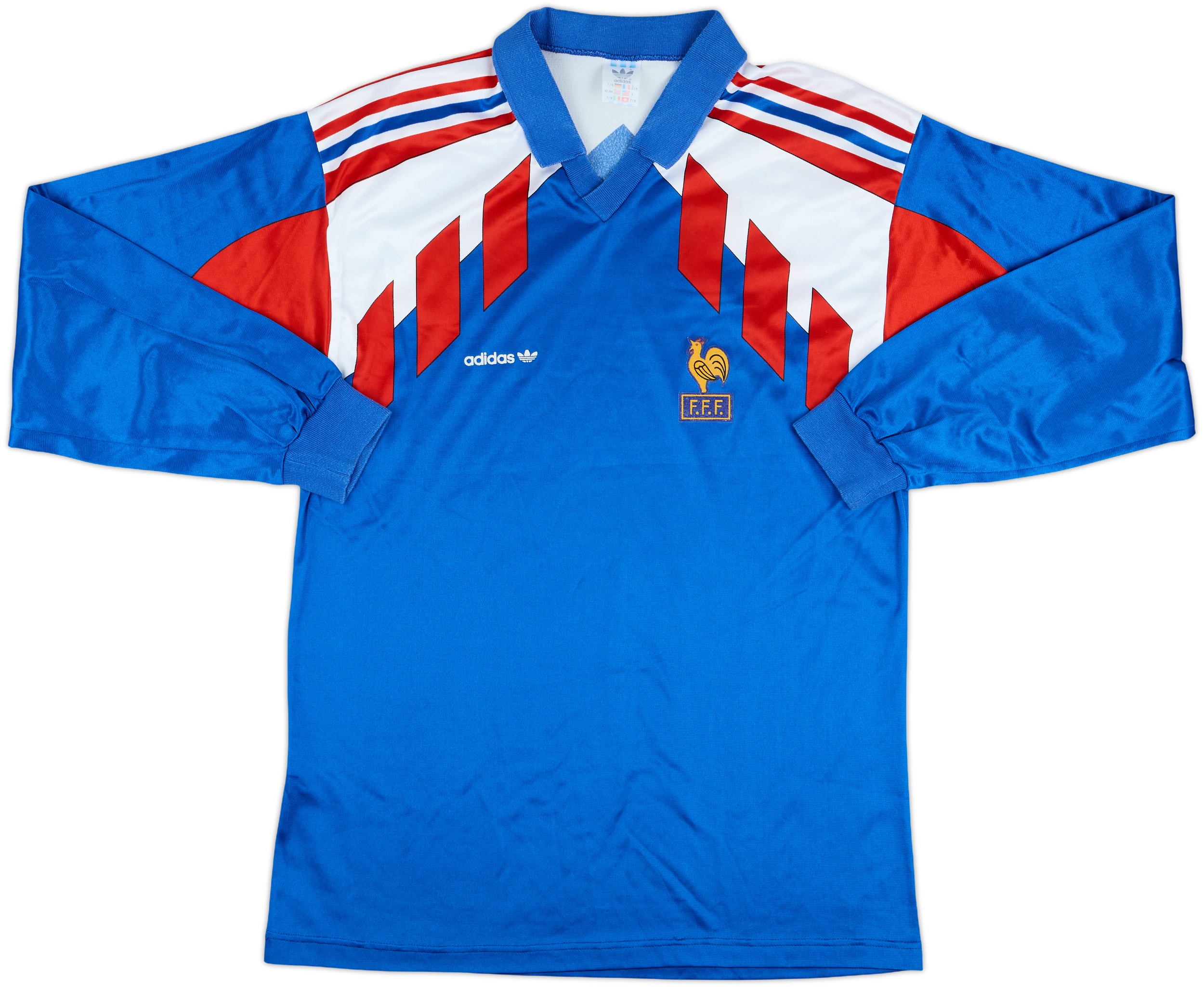 1990-92 France Home L/S Shirt - 7/10 - (L)