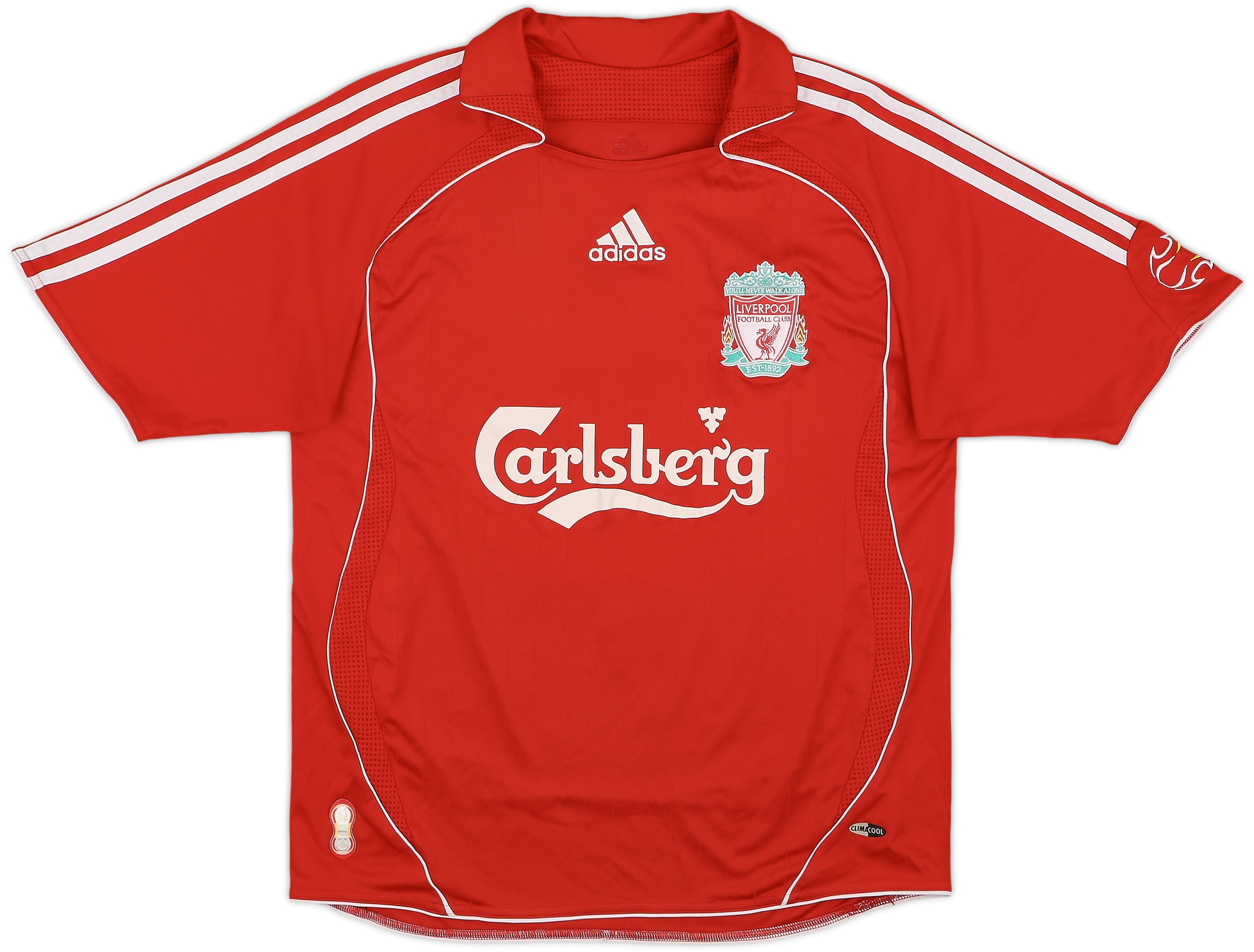 パーツ Gerrard 2006-08 Liverpool Home Shirt Gerrard #8 - 8/10 - (L.Boys)