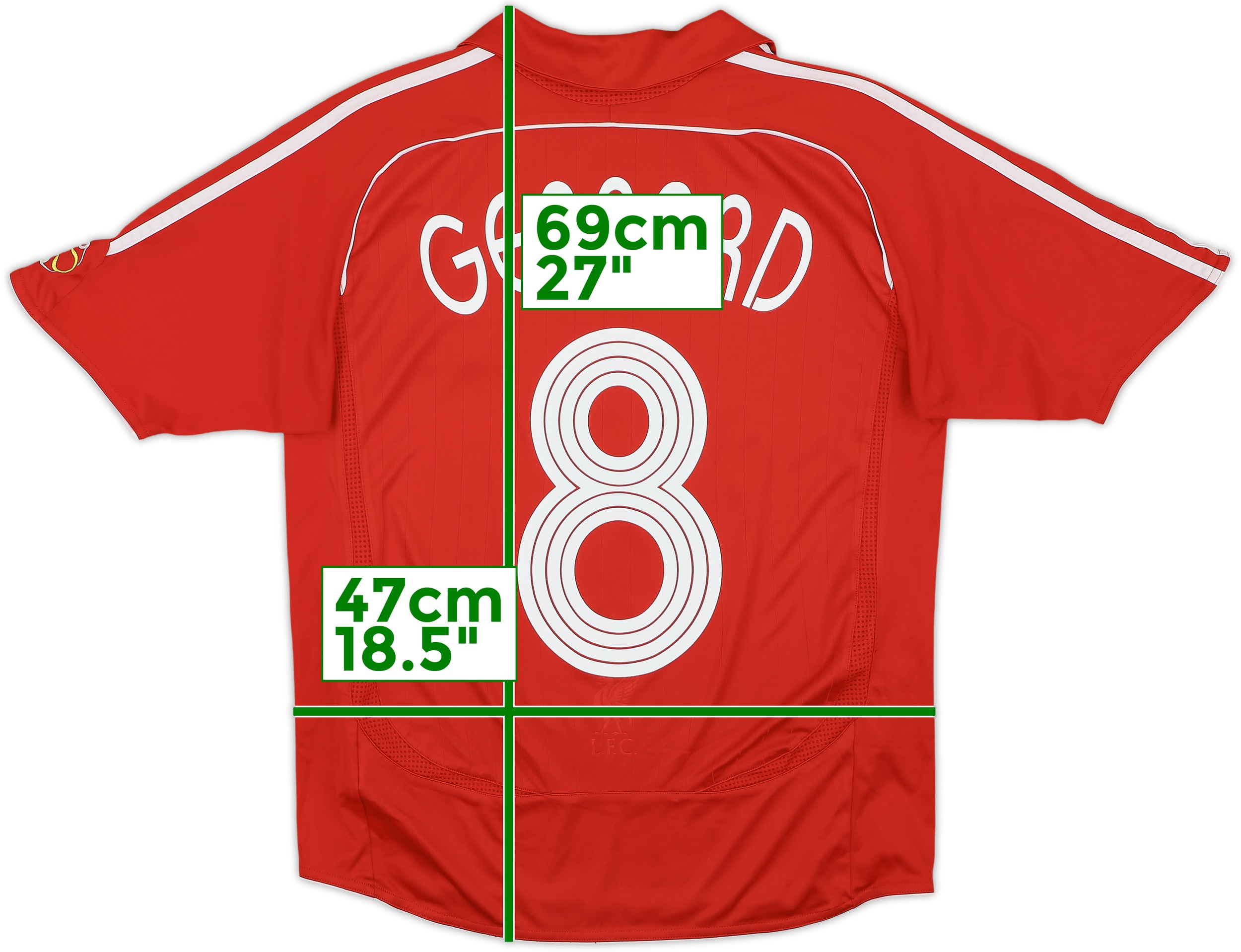 リバプール FC ジャージ GERRARD 8 番 M MENS FC LIVERPOOL 2006/2007 GERRARD #8 UEFA SOCCER FOOTBALL